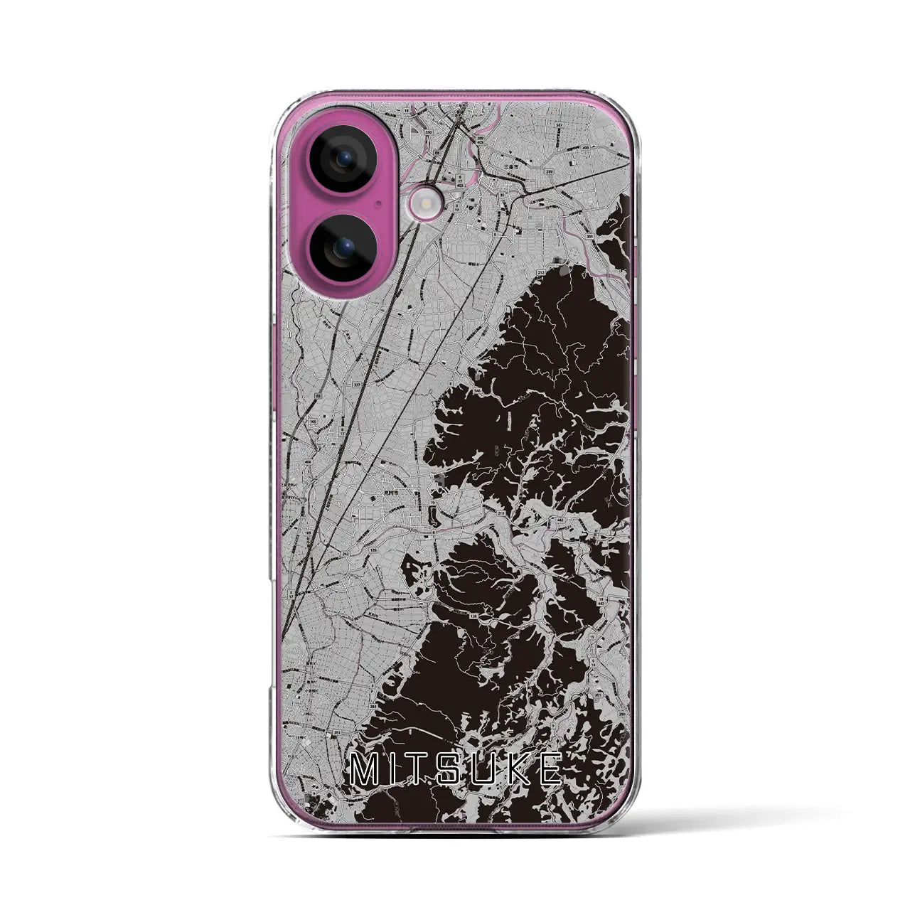 【見附(新潟県)】地図柄iPhoneケース(クリアタイプ)