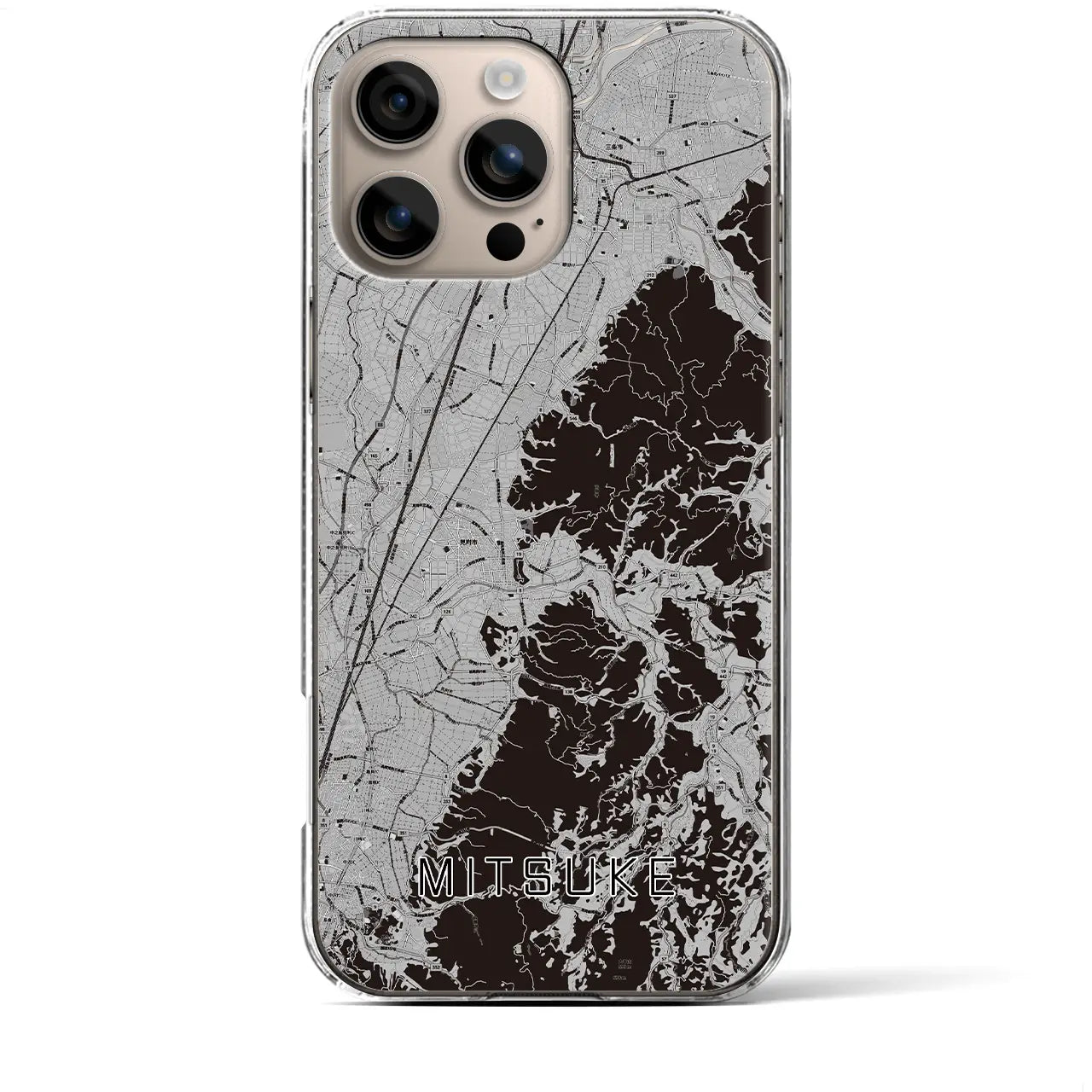 【見附(新潟県)】地図柄iPhoneケース(クリアタイプ)