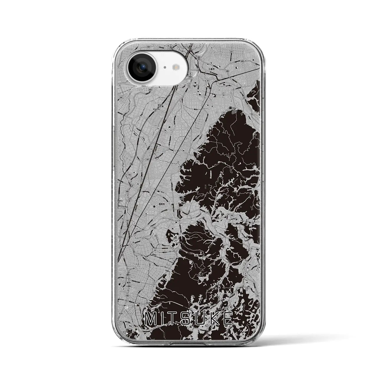 【見附(新潟県)】地図柄iPhoneケース(クリアタイプ)