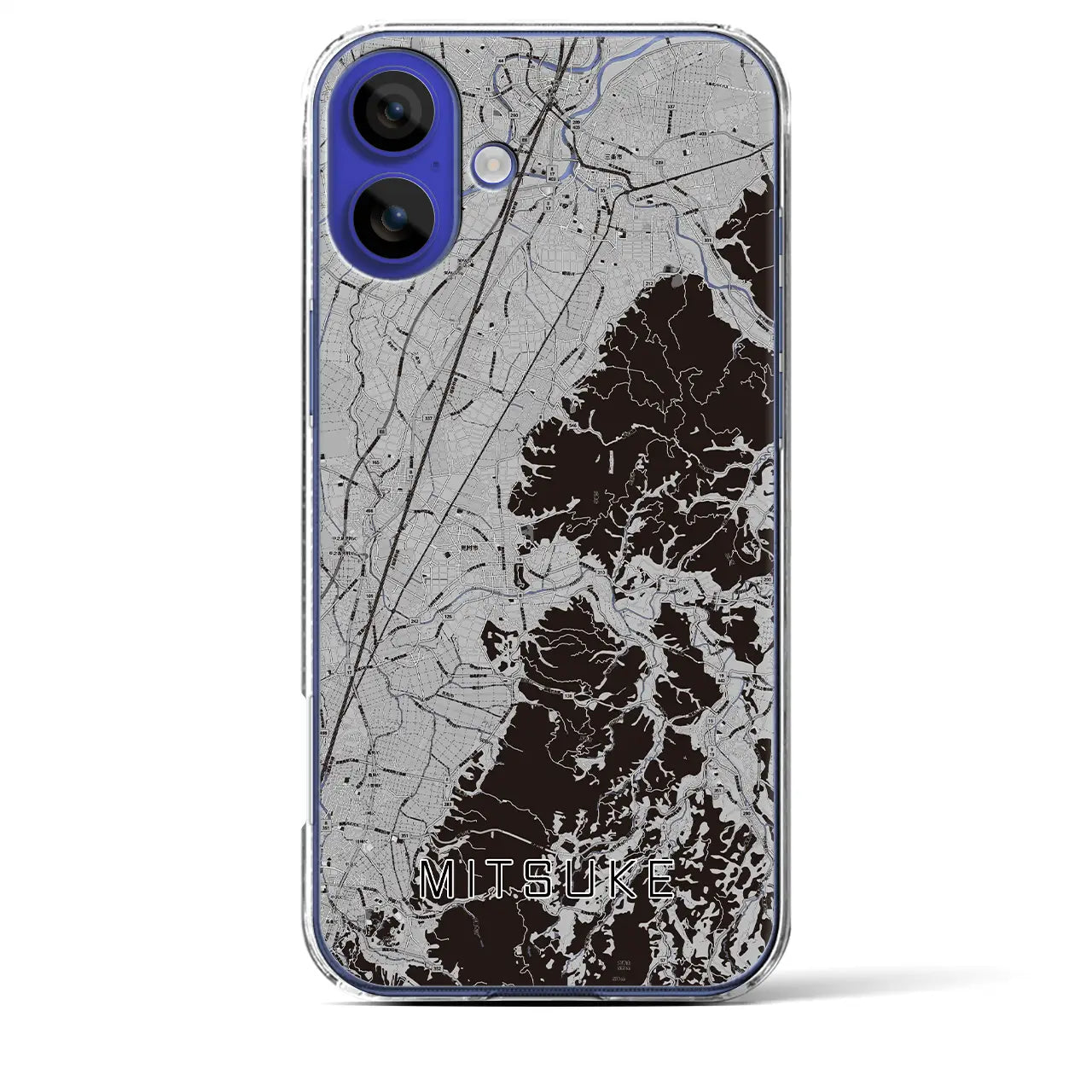 【見附(新潟県)】地図柄iPhoneケース(クリアタイプ)