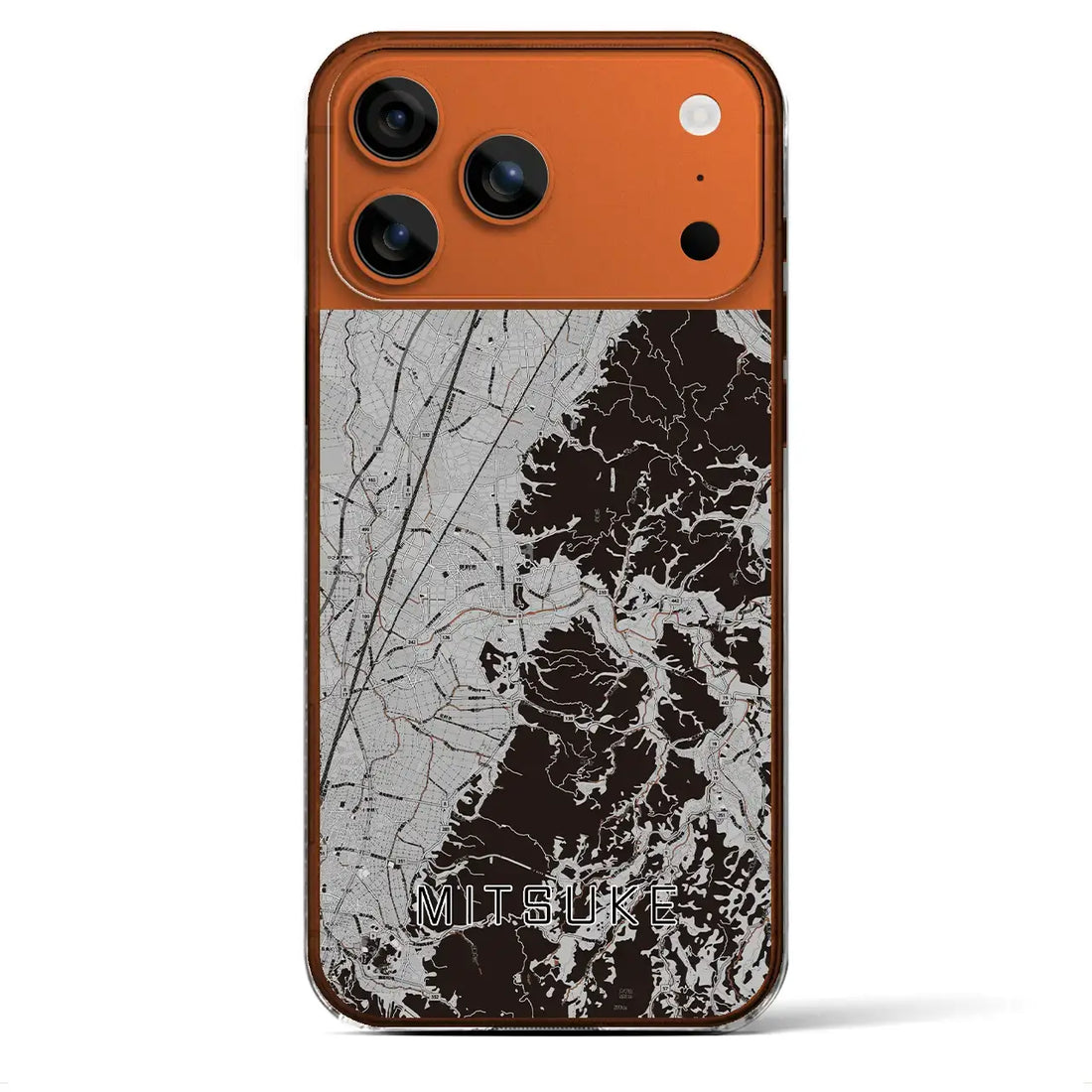 【見附(新潟県)】地図柄iPhoneケース(クリアタイプ)