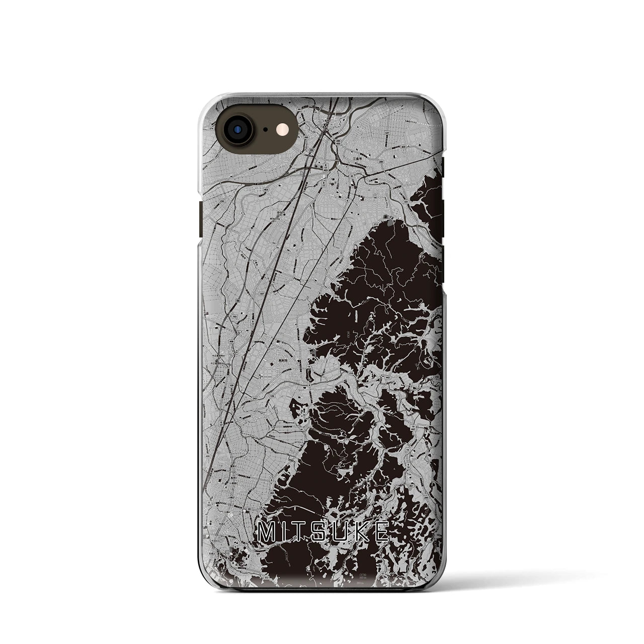 【見附(新潟県)】地図柄iPhoneケース(クリアタイプ)