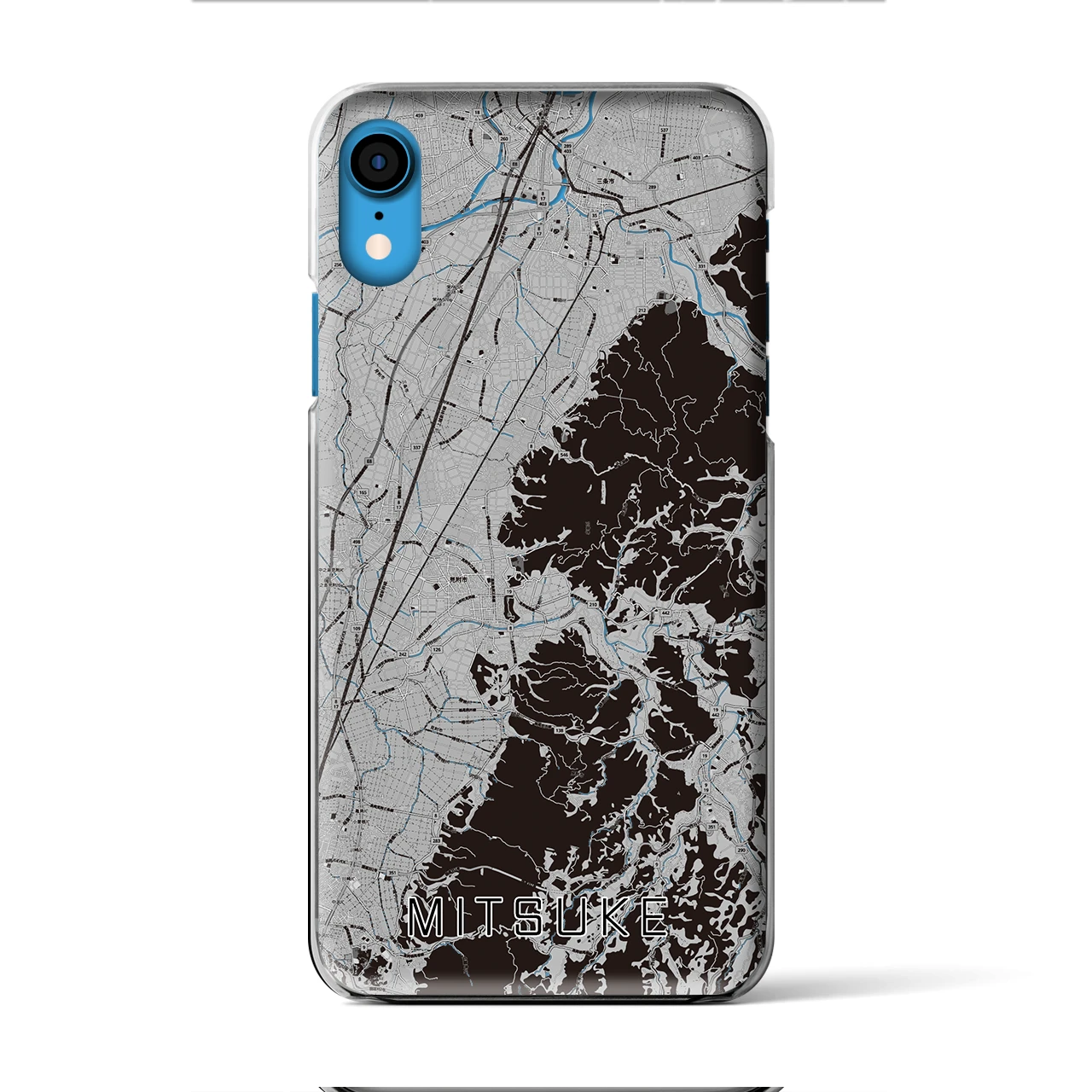 【見附(新潟県)】地図柄iPhoneケース(クリアタイプ)