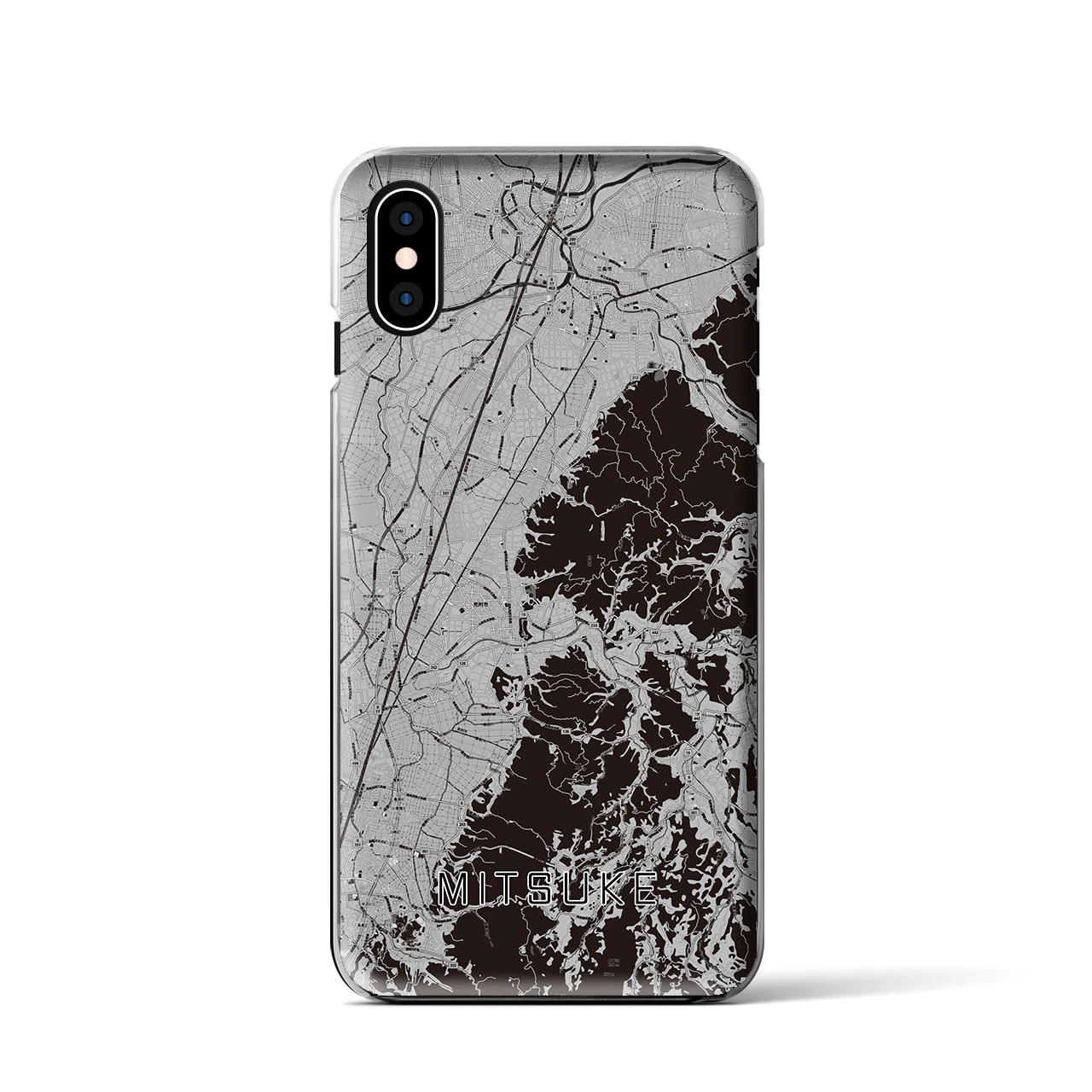 【見附(新潟県)】地図柄iPhoneケース(クリアタイプ)