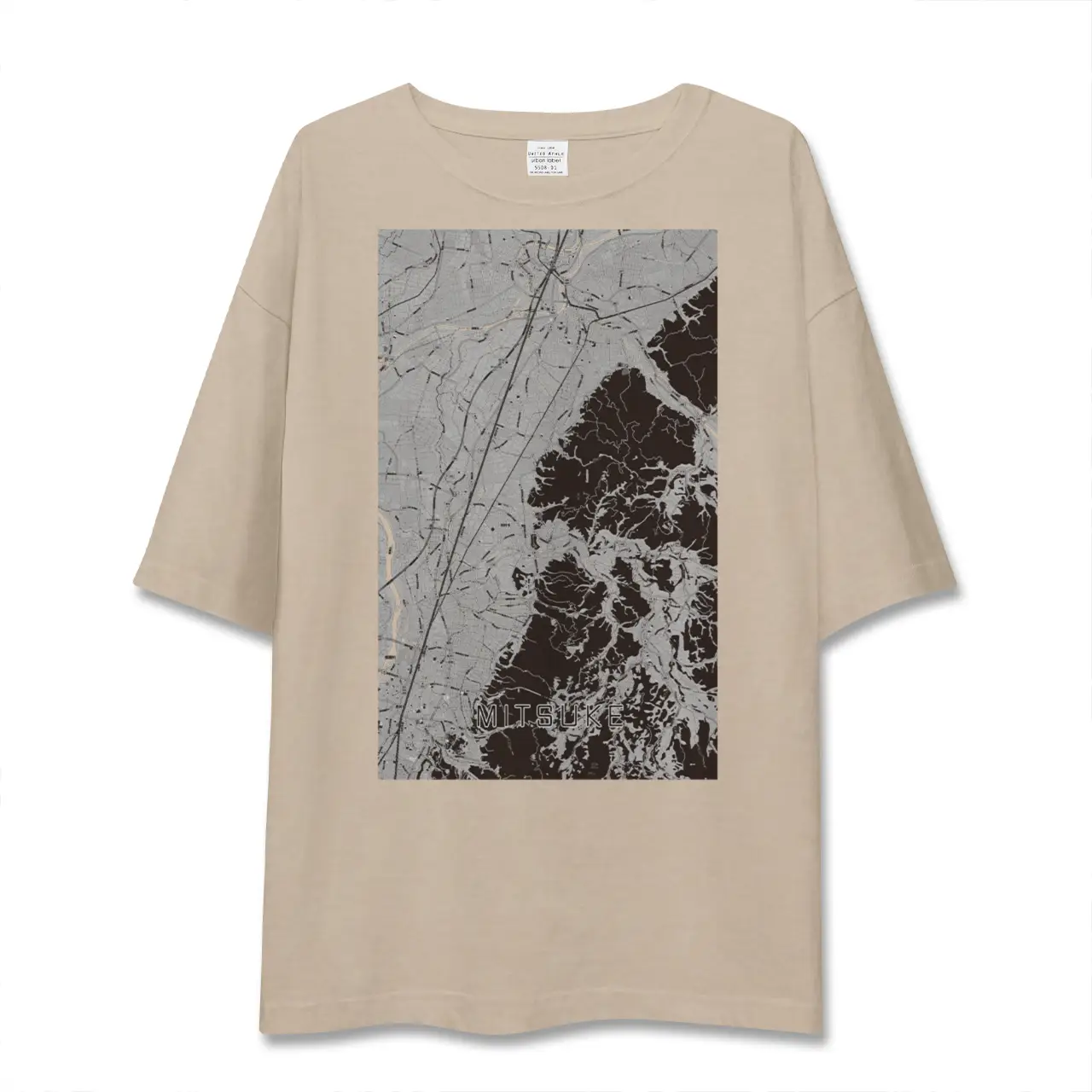 【見附(新潟県)】地図柄ビッグシルエットTシャツ