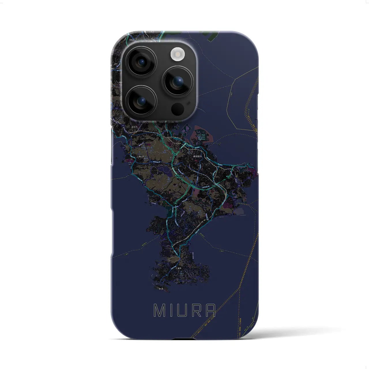 【三浦2(神奈川県)】地図柄iPhoneケース(バックカバータイプ)