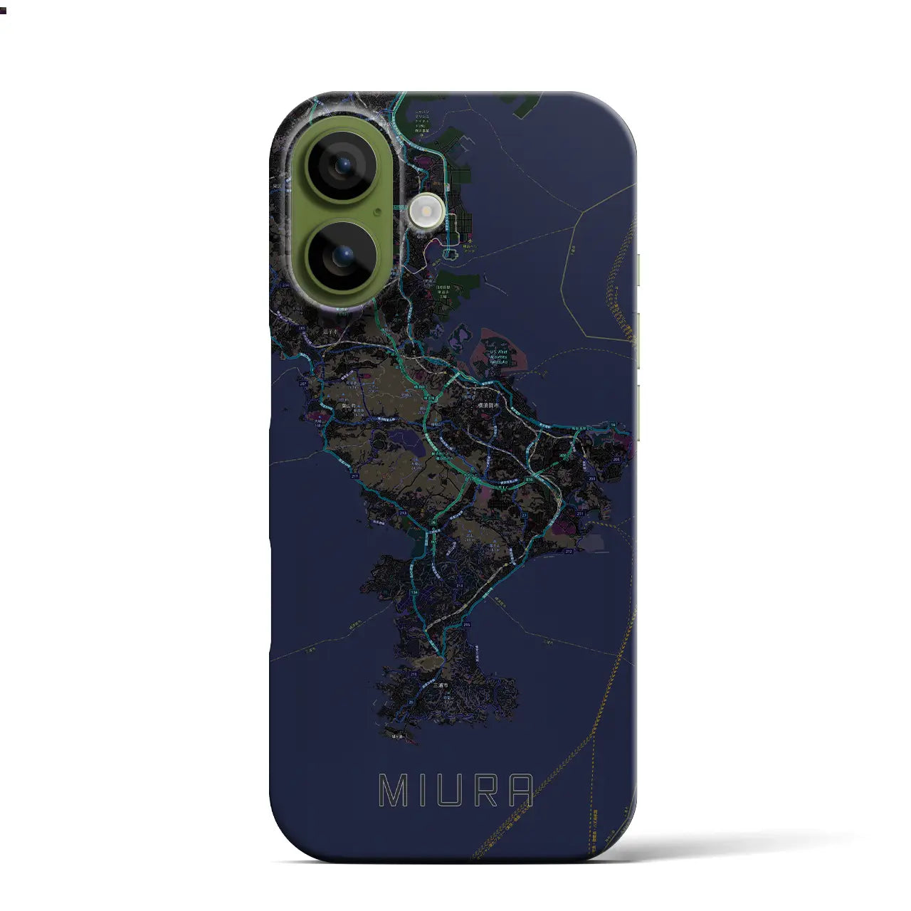 【三浦2(神奈川県)】地図柄iPhoneケース(バックカバータイプ)