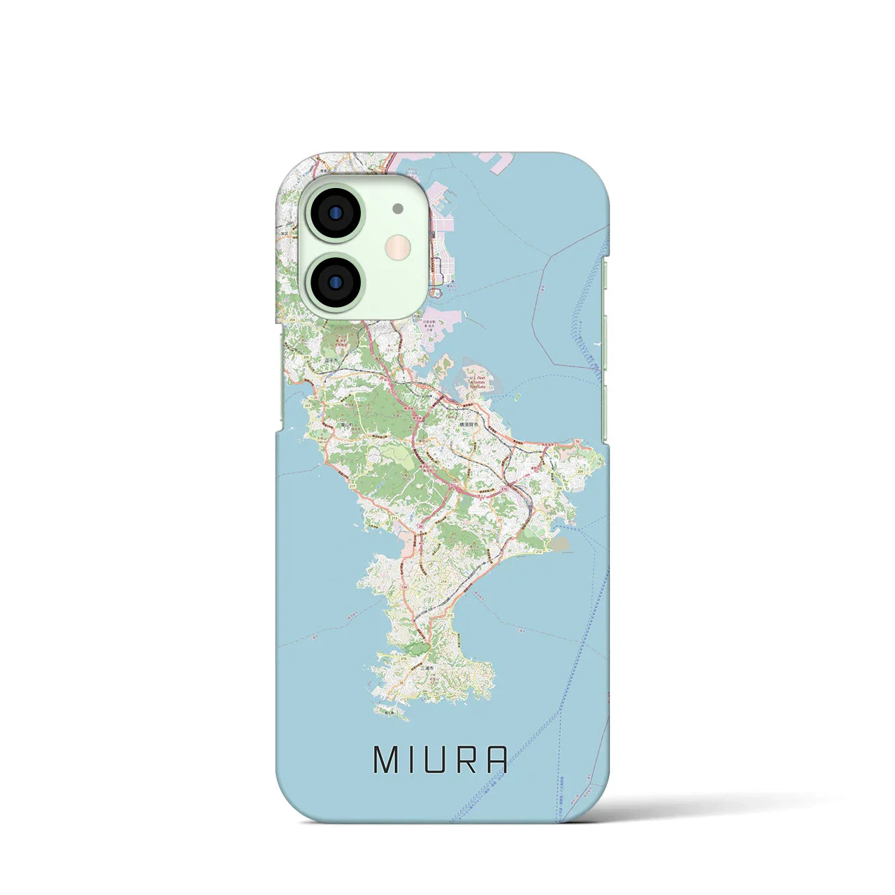 【三浦2(神奈川県)】地図柄iPhoneケース(バックカバータイプ)