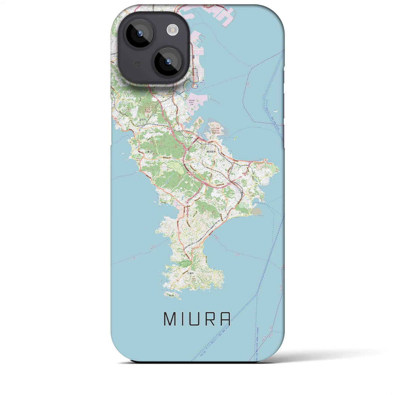 【三浦2(神奈川県)】地図柄iPhoneケース(バックカバータイプ)