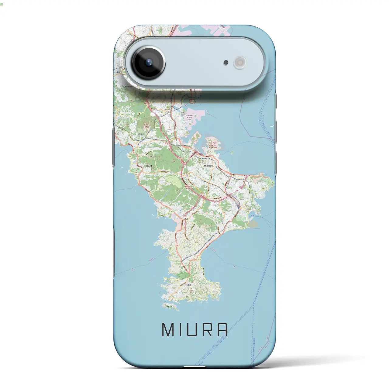 【三浦2(神奈川県)】地図柄iPhoneケース(バックカバータイプ)