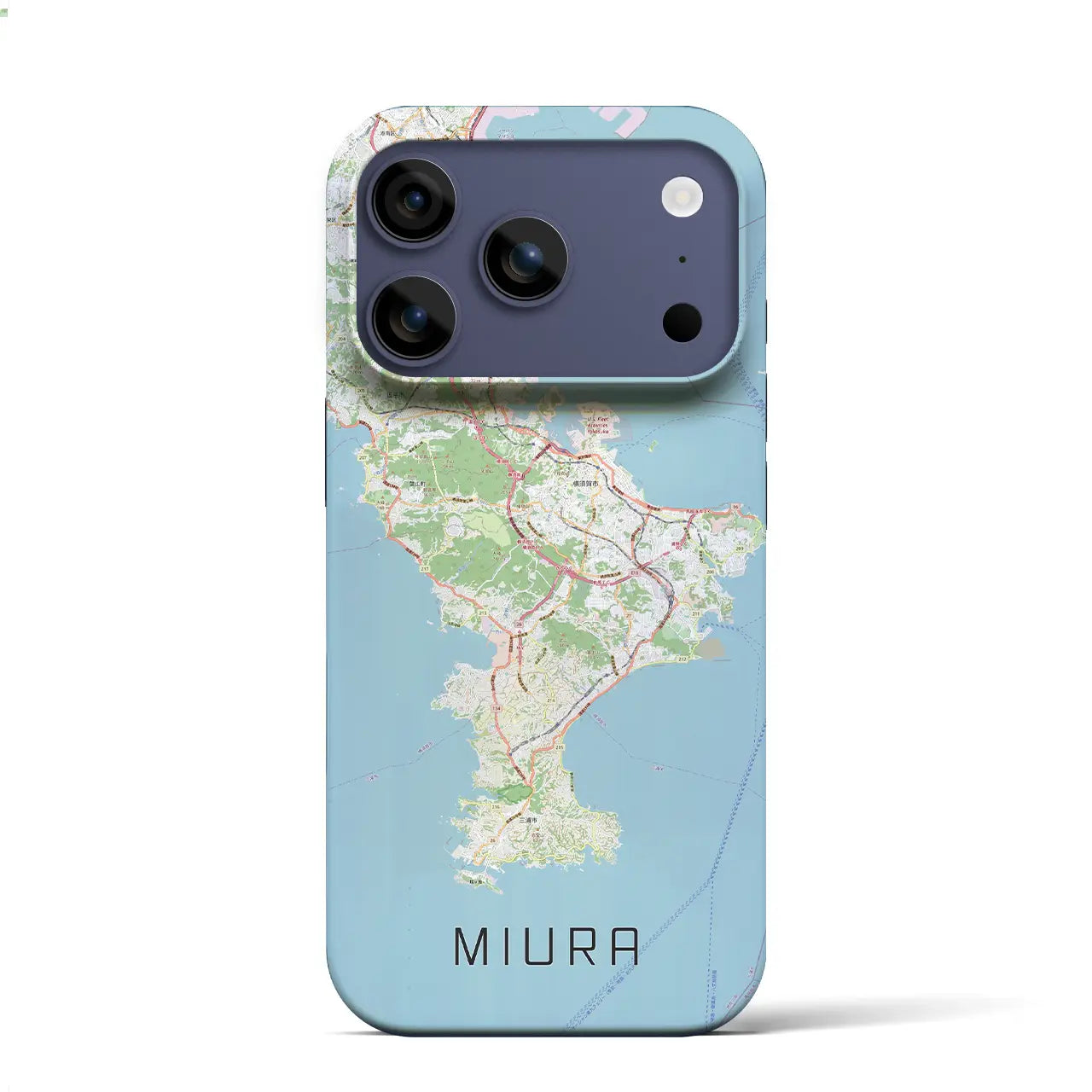 【三浦2(神奈川県)】地図柄iPhoneケース(バックカバータイプ)