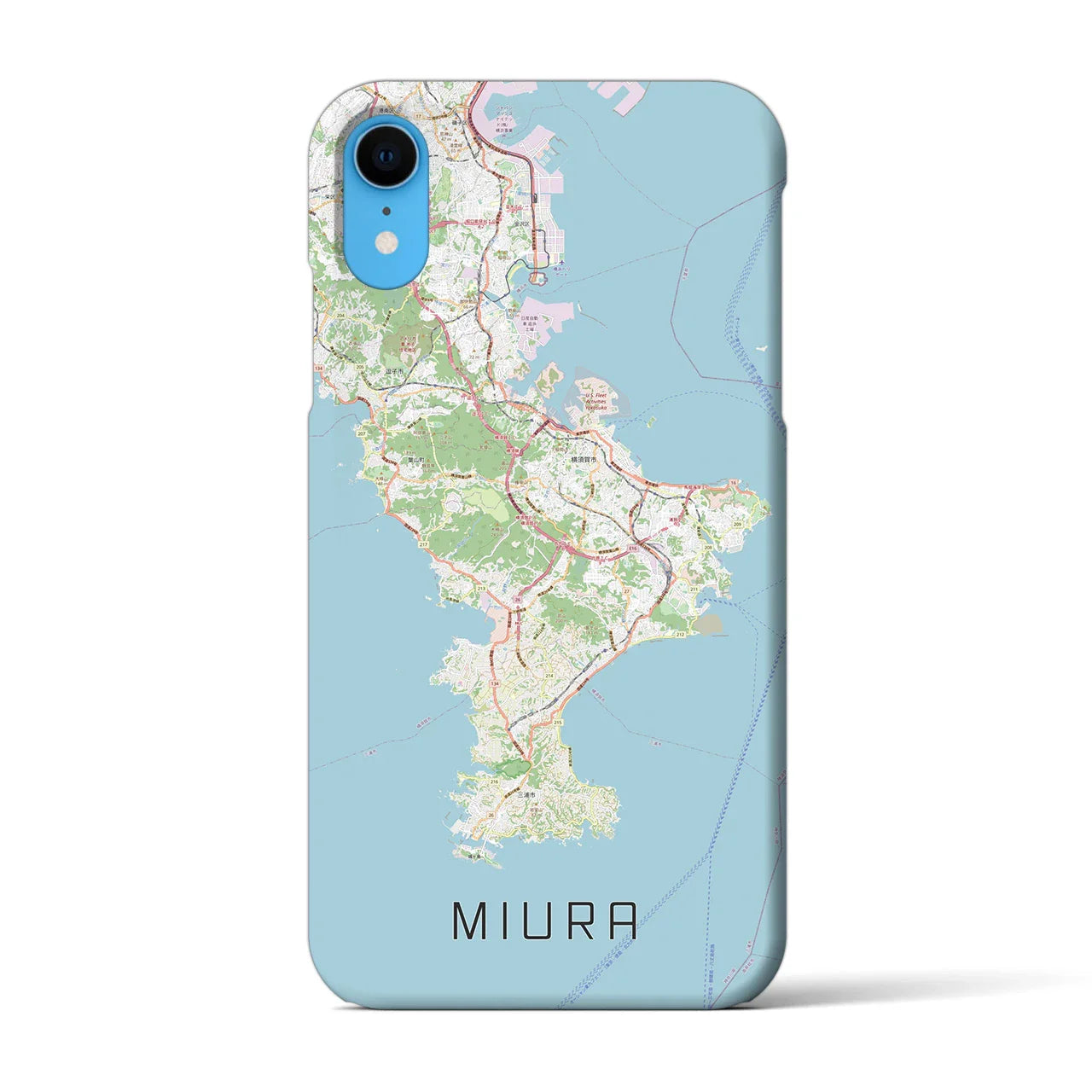 【三浦2(神奈川県)】地図柄iPhoneケース(バックカバータイプ)