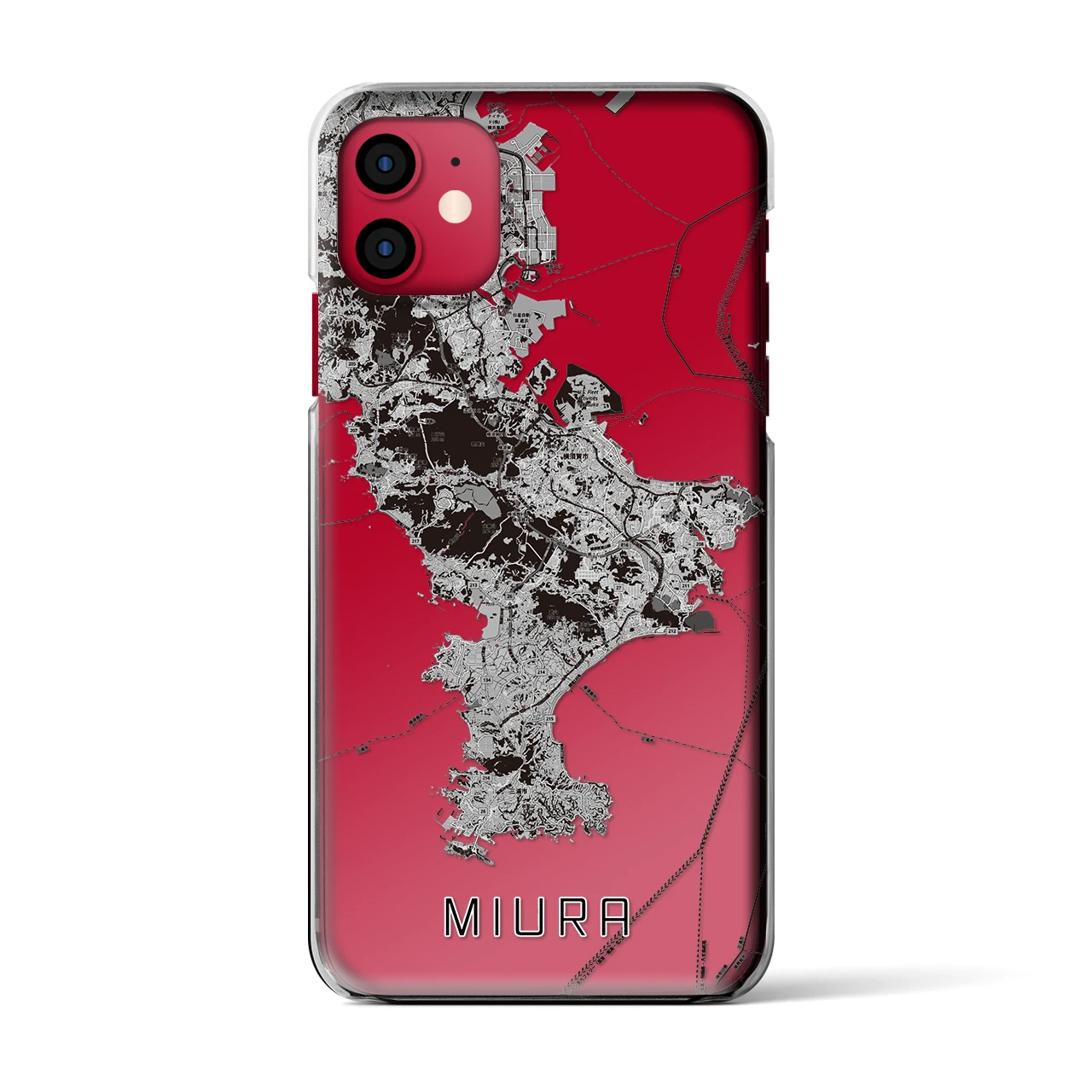 【三浦2(神奈川県)】地図柄iPhoneケース(クリアタイプ)