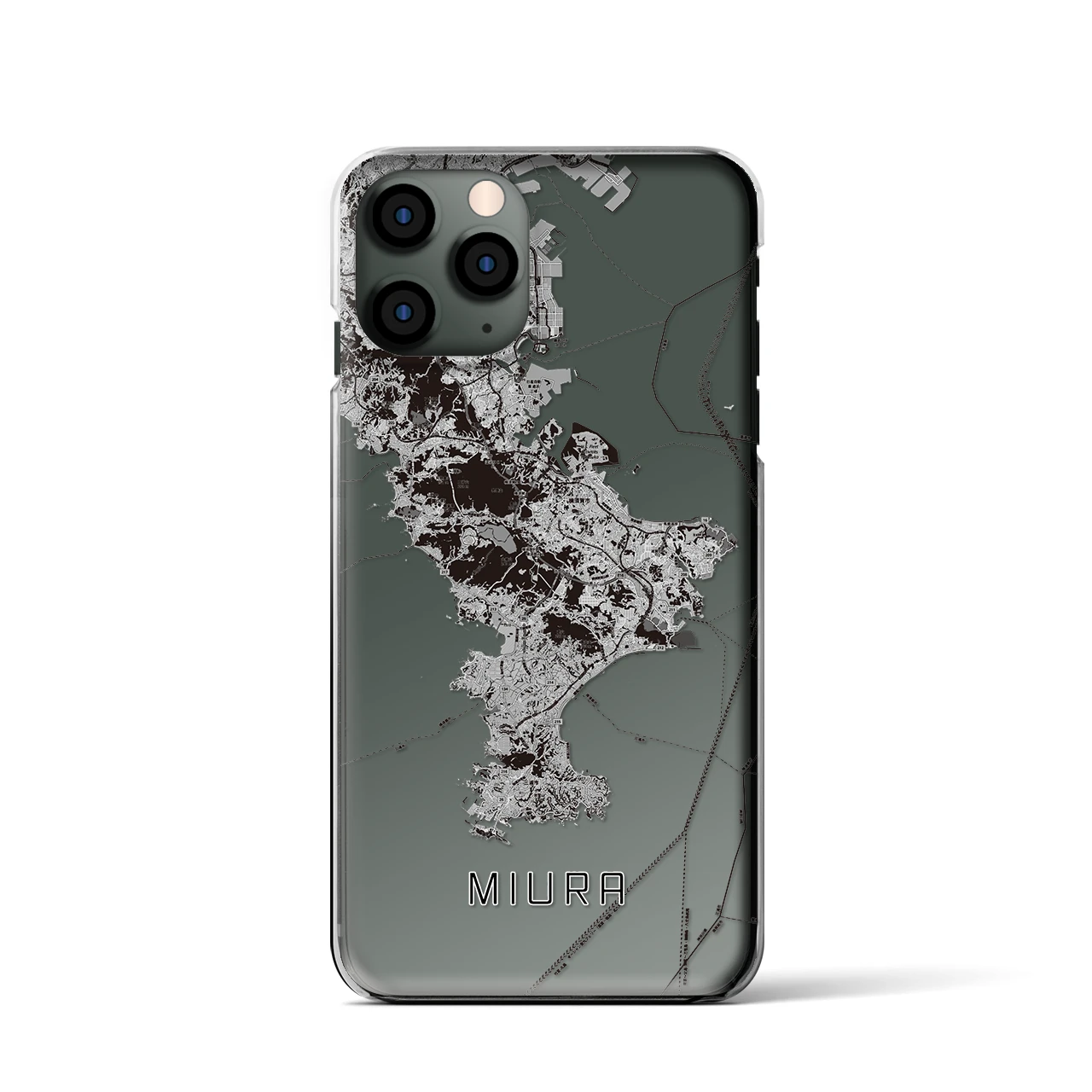 【三浦2(神奈川県)】地図柄iPhoneケース(クリアタイプ)