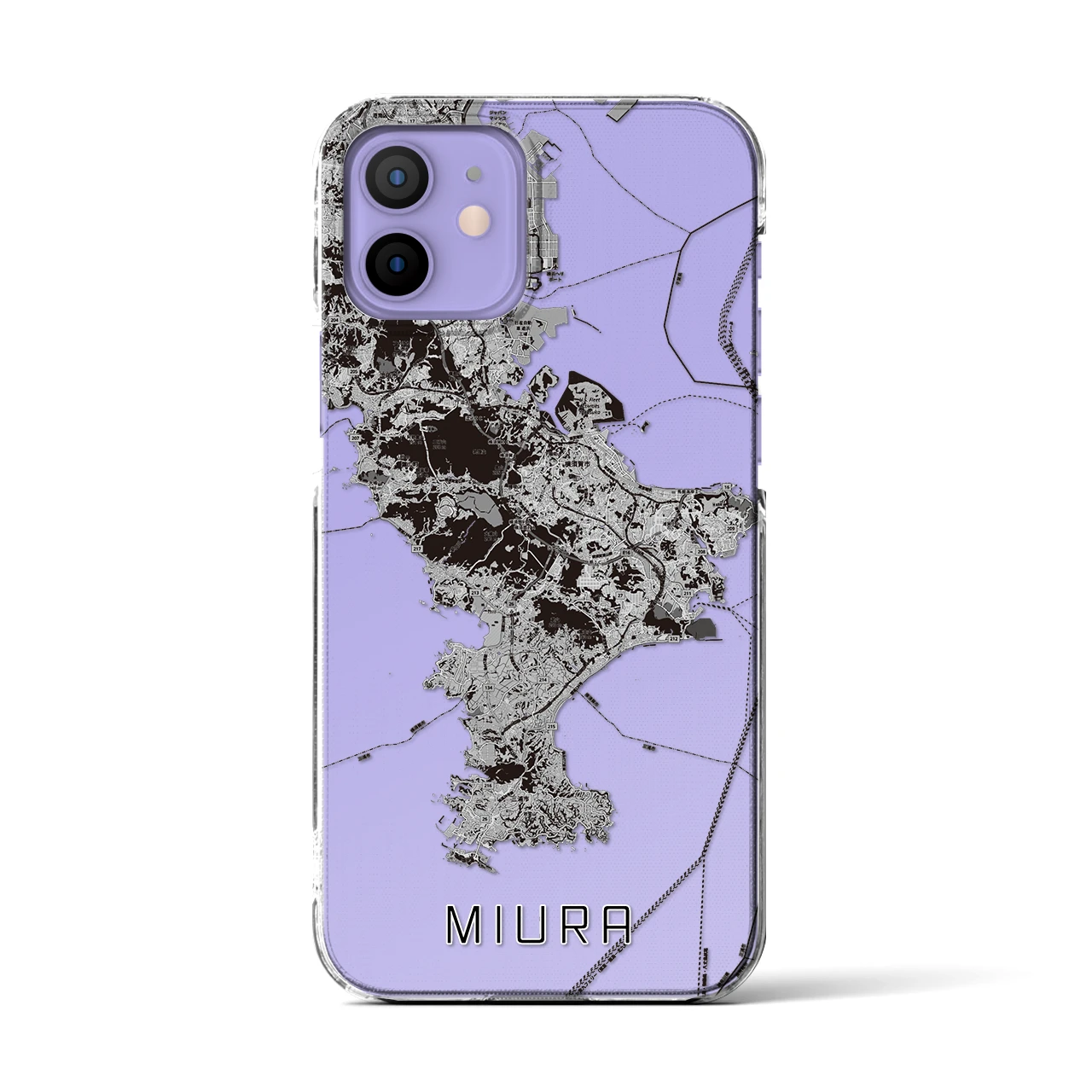 【三浦2(神奈川県)】地図柄iPhoneケース(クリアタイプ)