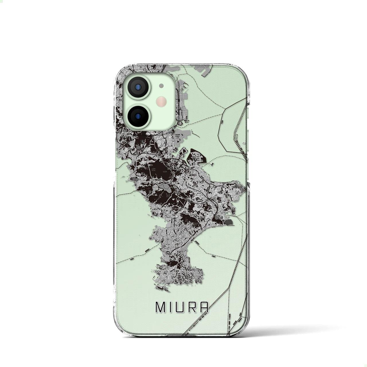 【三浦2(神奈川県)】地図柄iPhoneケース(クリアタイプ)