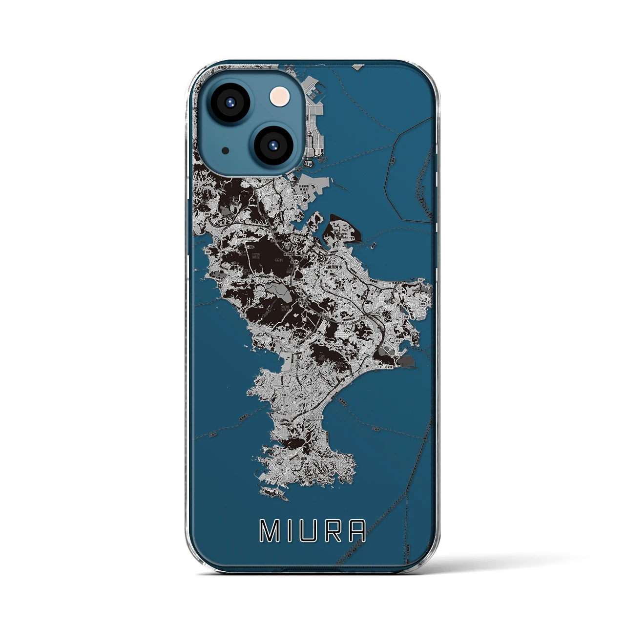 【三浦2(神奈川県)】地図柄iPhoneケース(クリアタイプ)