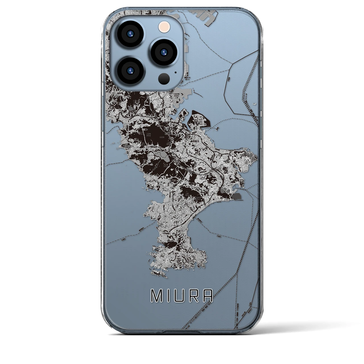 【三浦2(神奈川県)】地図柄iPhoneケース(クリアタイプ)