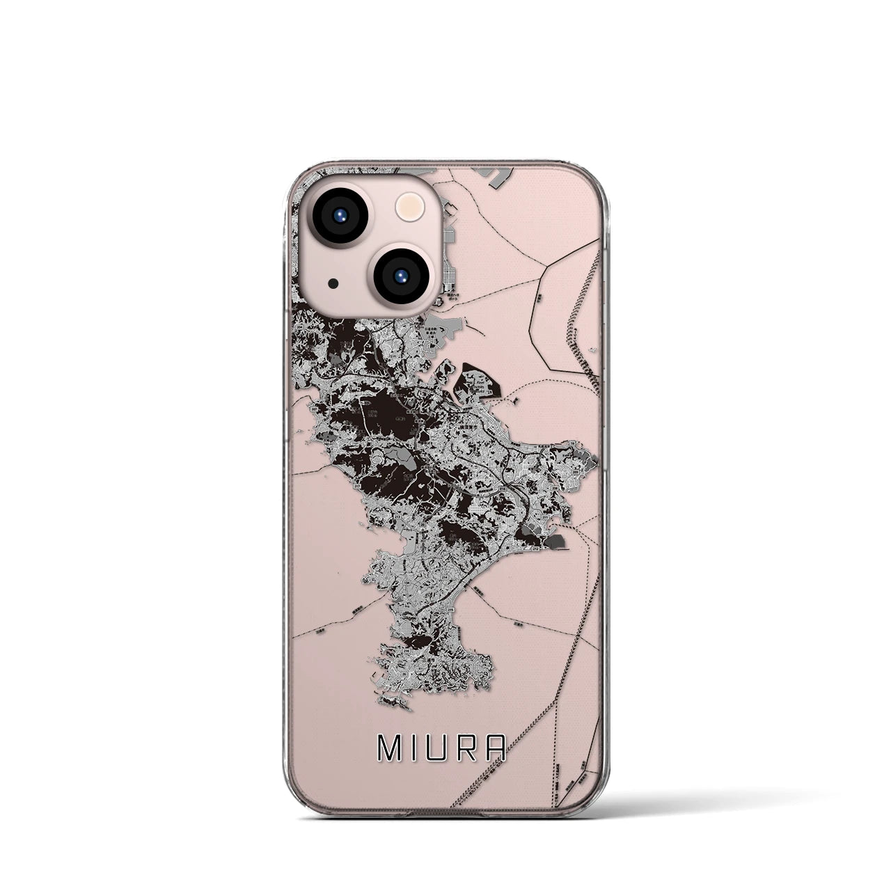 【三浦2(神奈川県)】地図柄iPhoneケース(クリアタイプ)