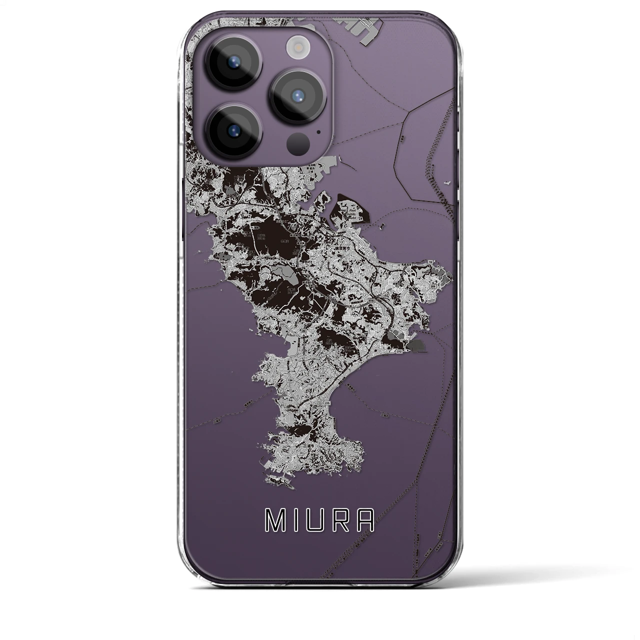 【三浦2(神奈川県)】地図柄iPhoneケース(クリアタイプ)