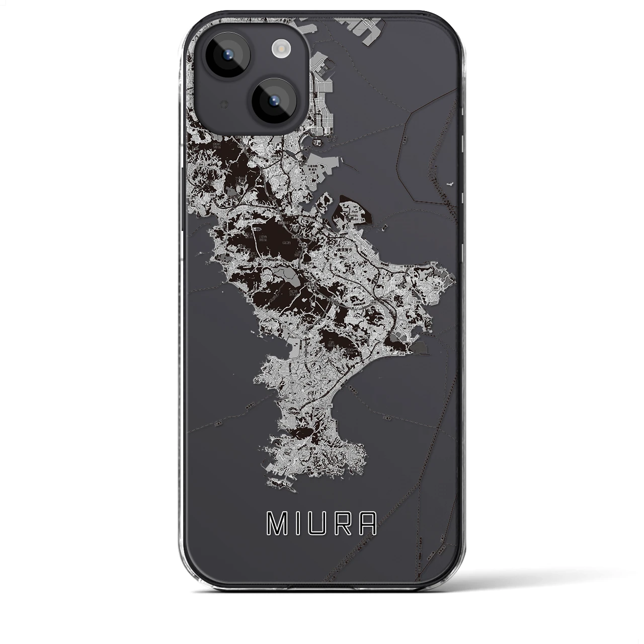 【三浦2(神奈川県)】地図柄iPhoneケース(クリアタイプ)