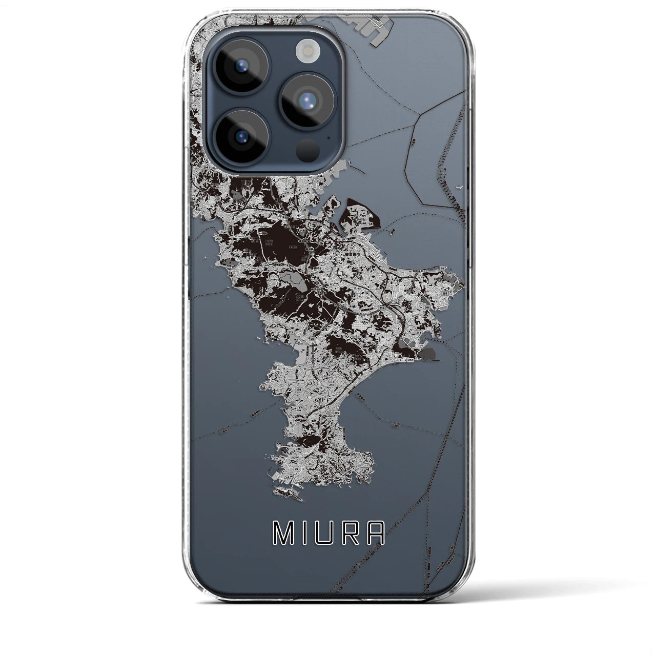 【三浦2(神奈川県)】地図柄iPhoneケース(クリアタイプ)