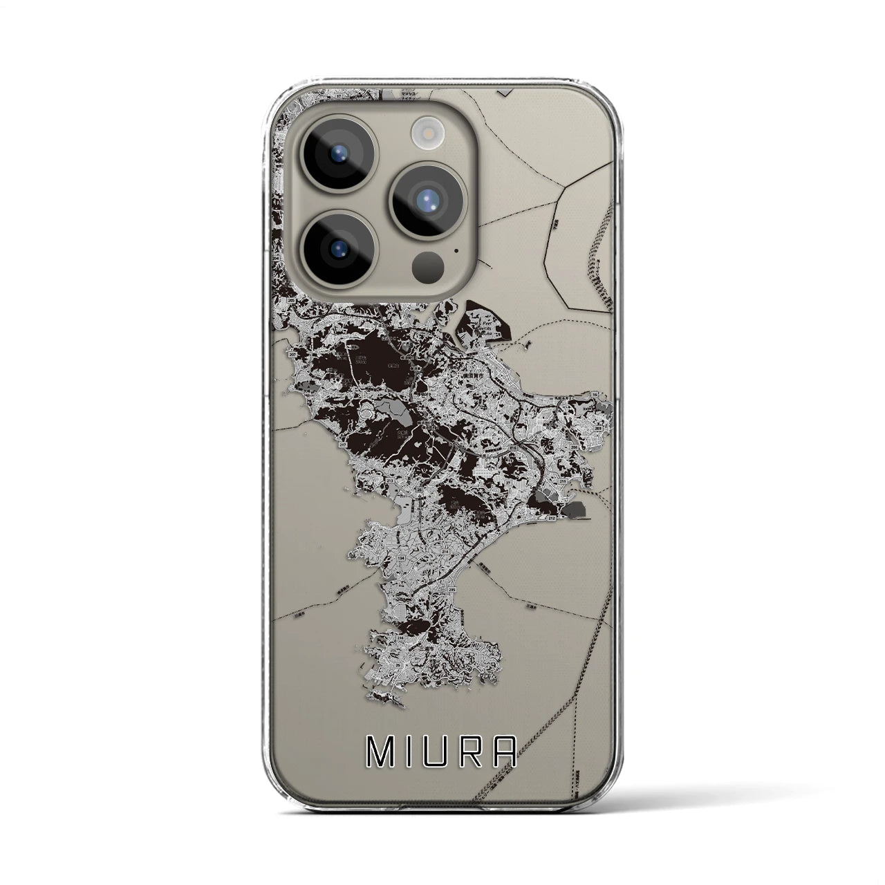 【三浦2(神奈川県)】地図柄iPhoneケース(クリアタイプ)