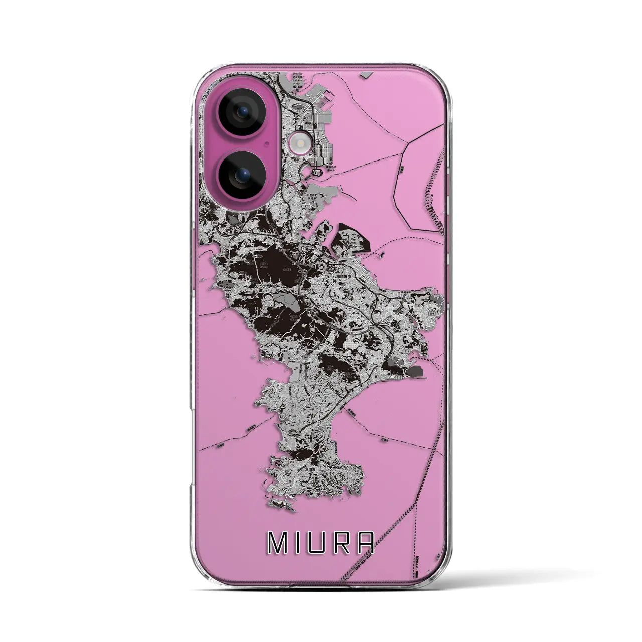 【三浦2(神奈川県)】地図柄iPhoneケース(クリアタイプ)