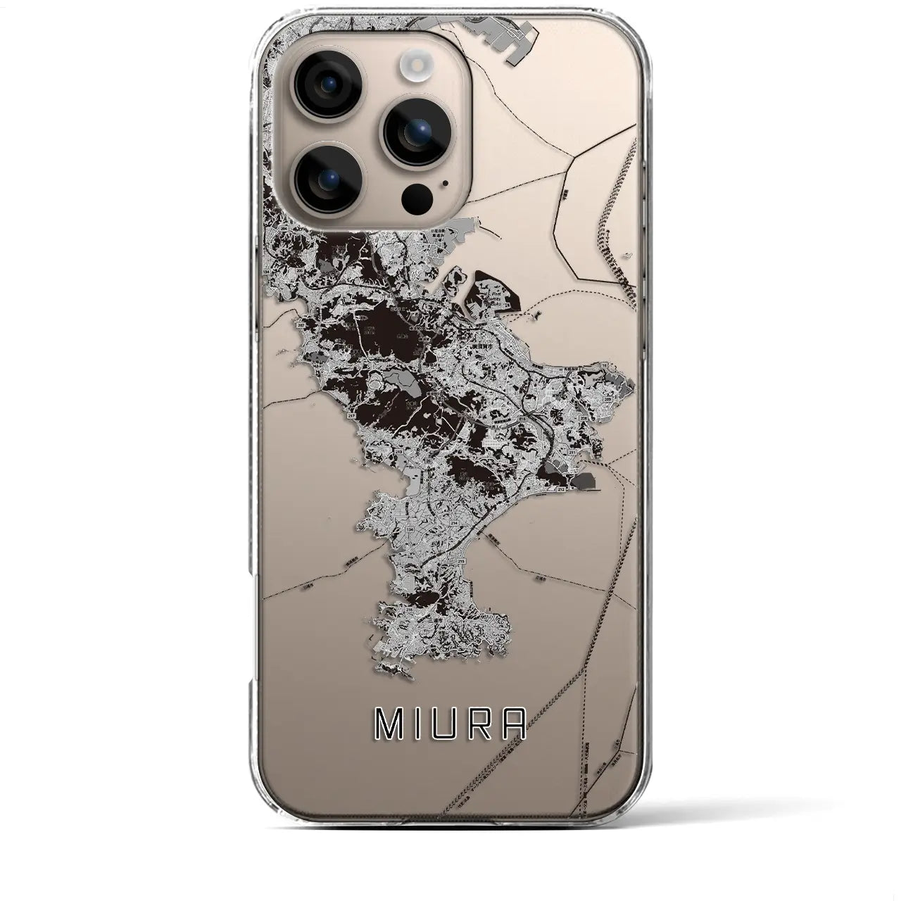 【三浦2(神奈川県)】地図柄iPhoneケース(クリアタイプ)