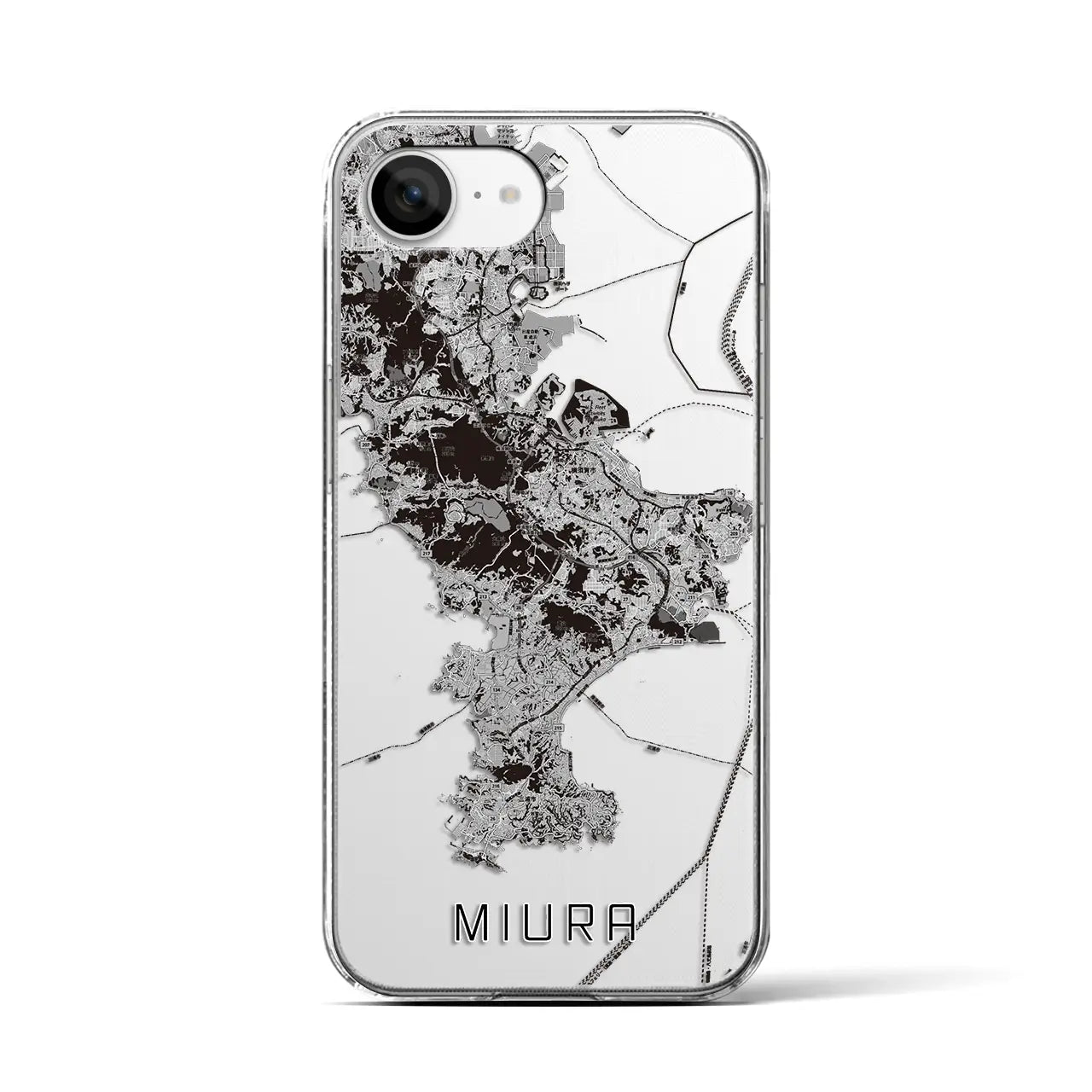 【三浦2(神奈川県)】地図柄iPhoneケース(クリアタイプ)