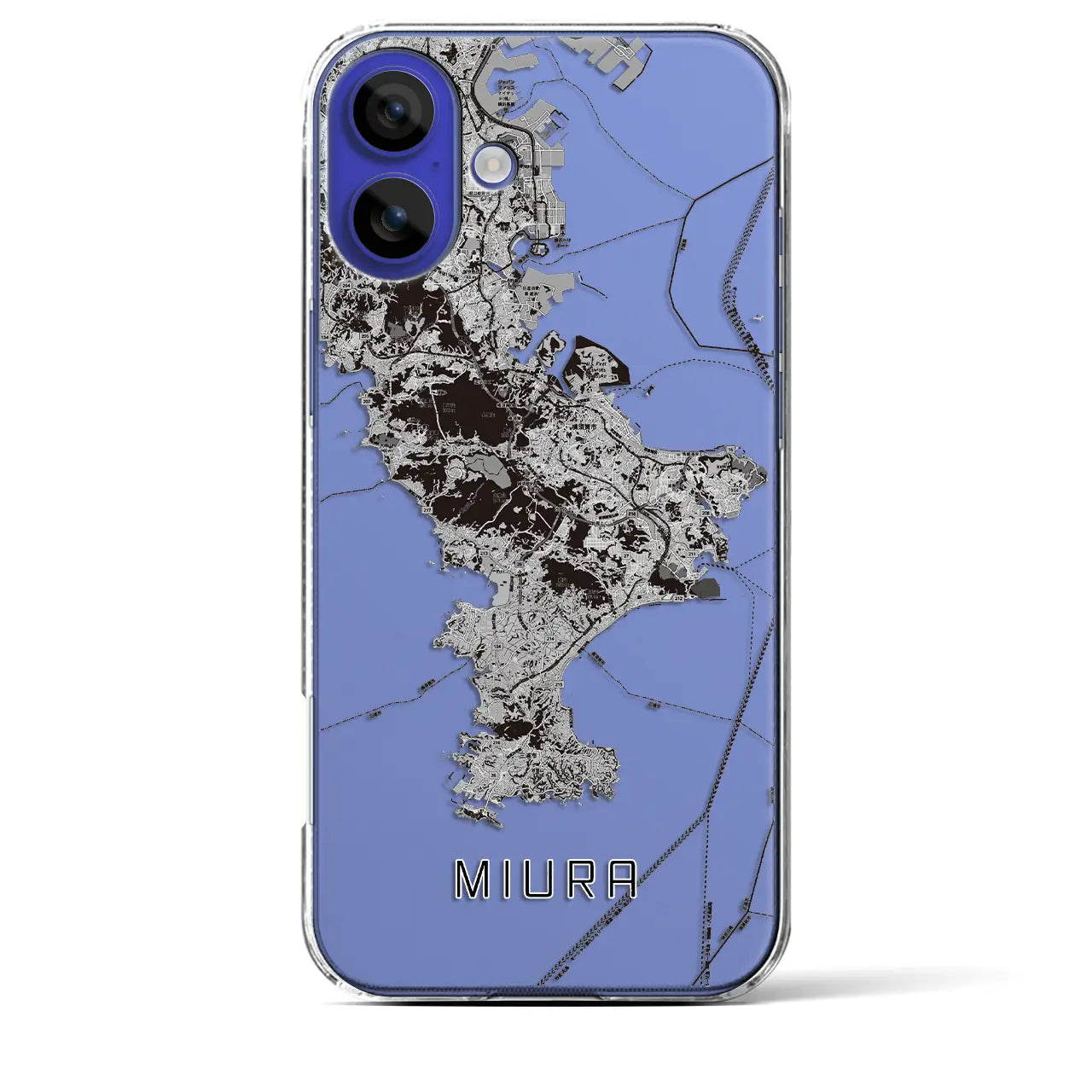 【三浦2(神奈川県)】地図柄iPhoneケース(クリアタイプ)