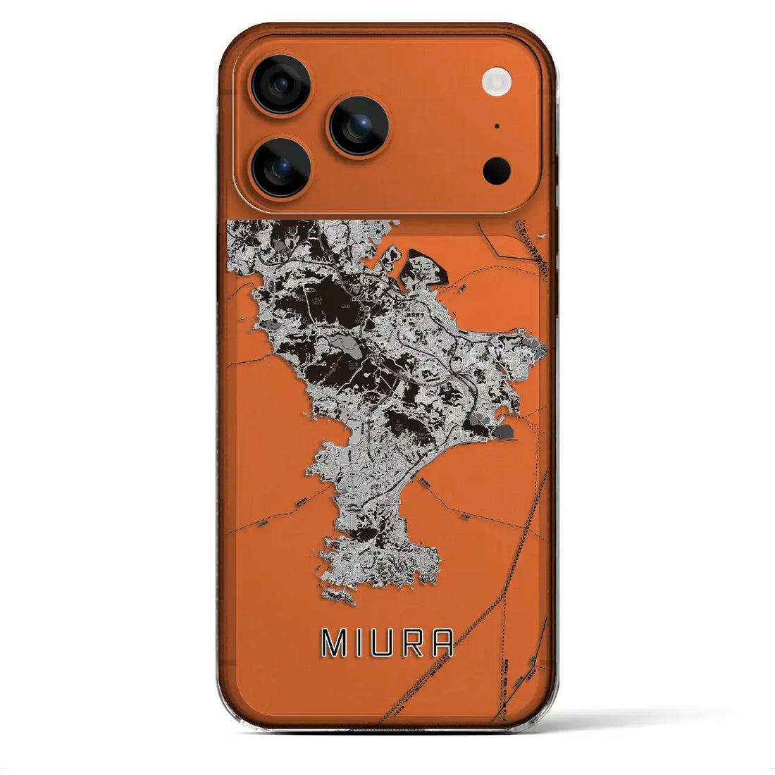 【三浦2(神奈川県)】地図柄iPhoneケース(クリアタイプ)