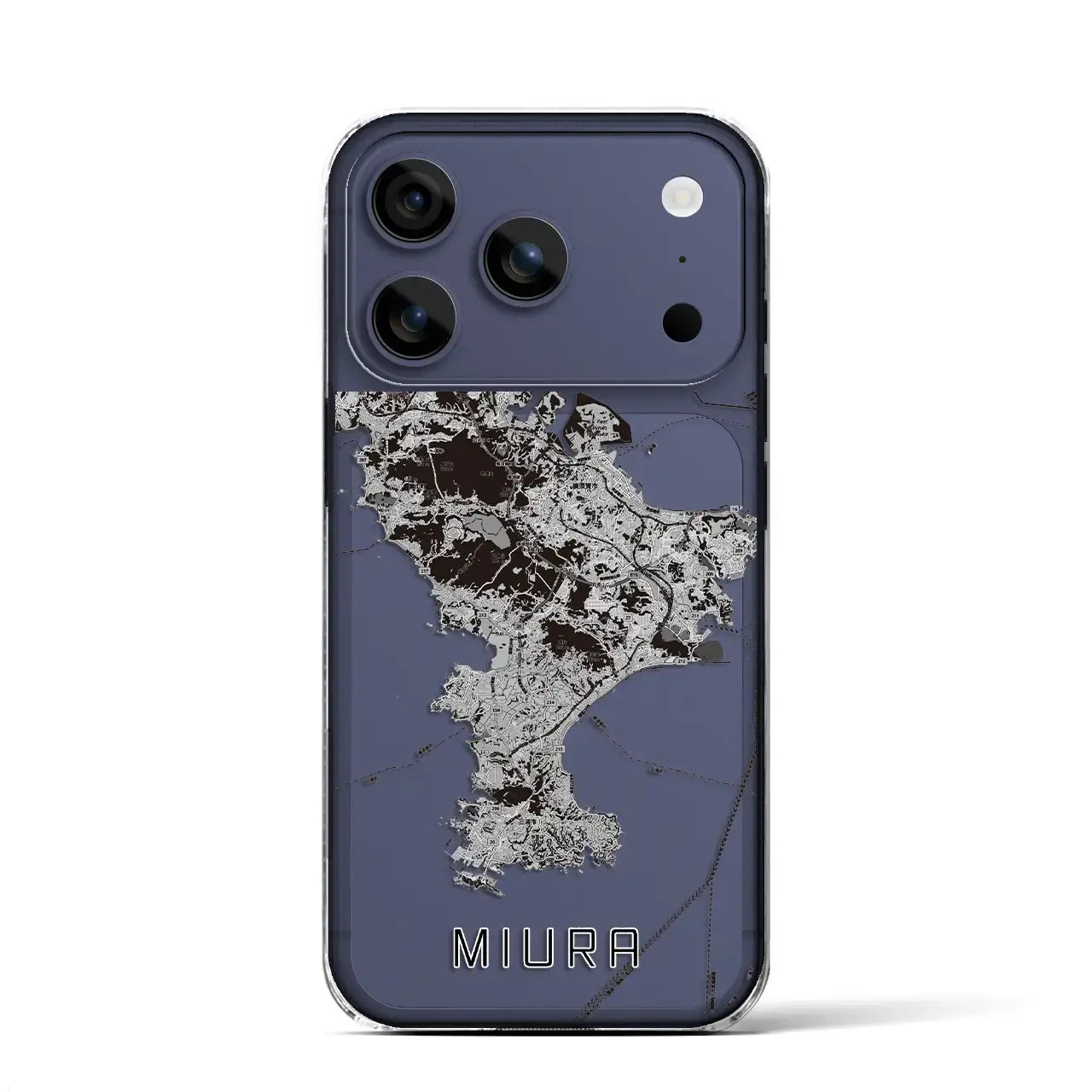 【三浦2(神奈川県)】地図柄iPhoneケース(クリアタイプ)