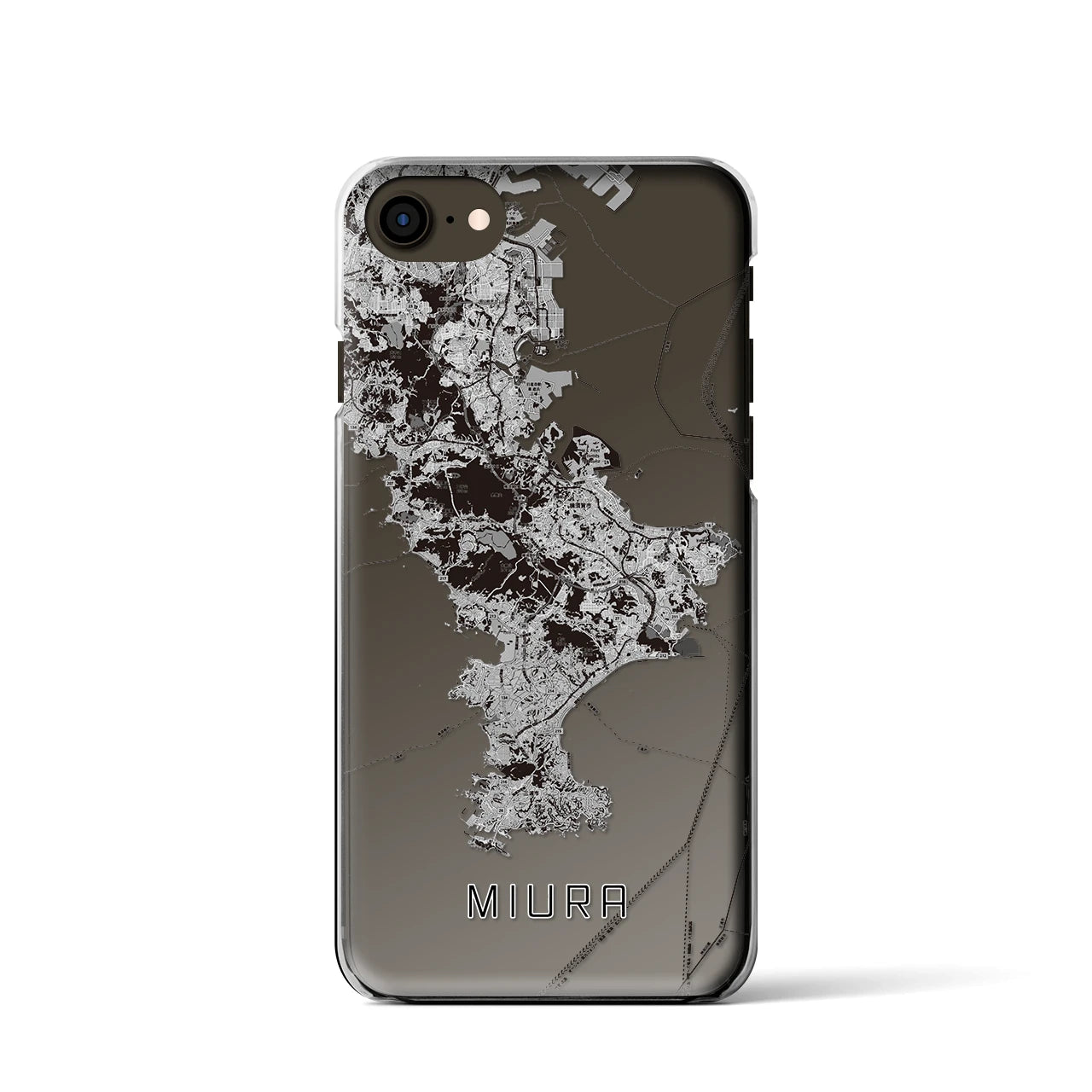 【三浦2(神奈川県)】地図柄iPhoneケース(クリアタイプ)