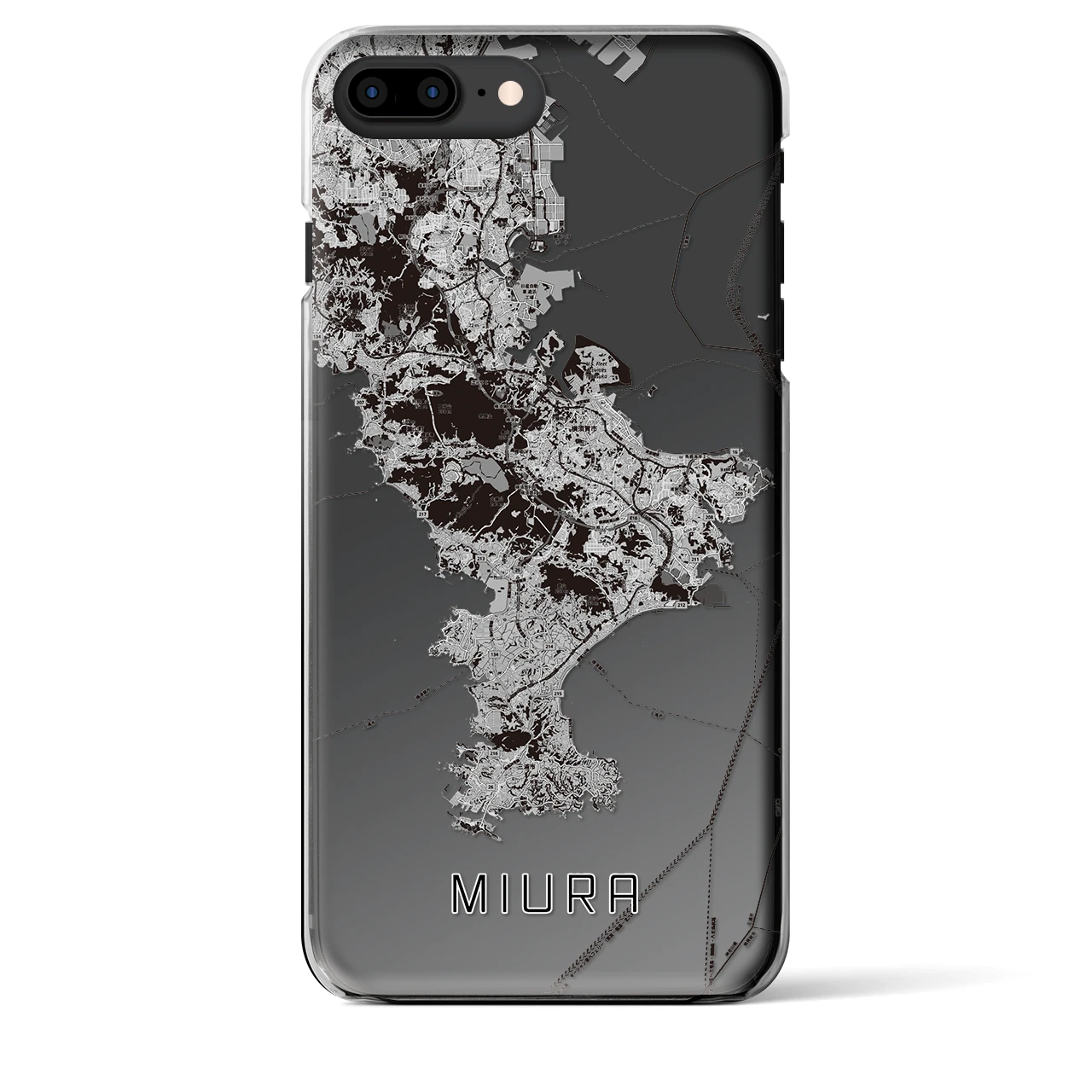 【三浦2(神奈川県)】地図柄iPhoneケース(クリアタイプ)