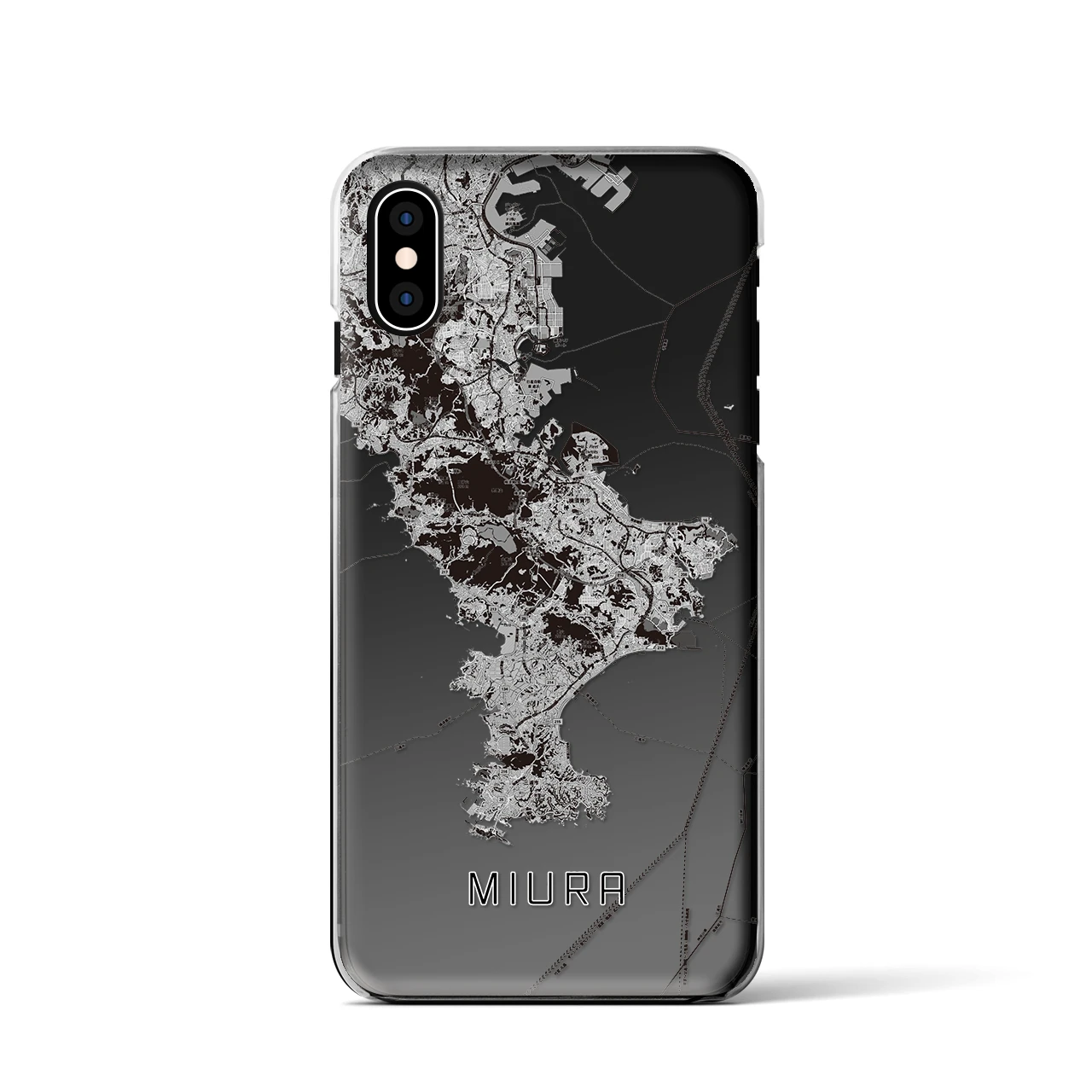 【三浦2(神奈川県)】地図柄iPhoneケース(クリアタイプ)