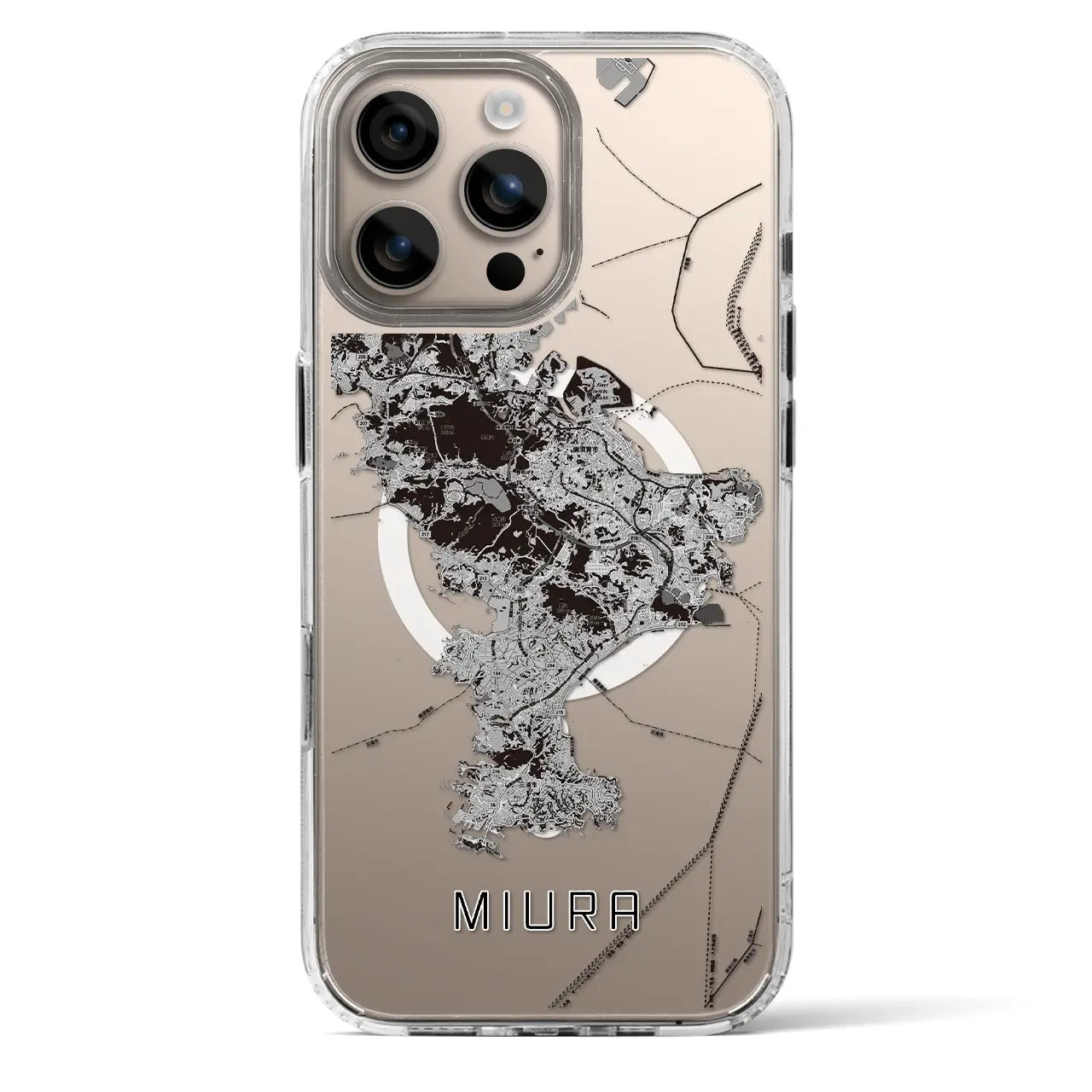 【三浦2(神奈川県)】地図柄iPhoneケース(MagSafeタイプ)