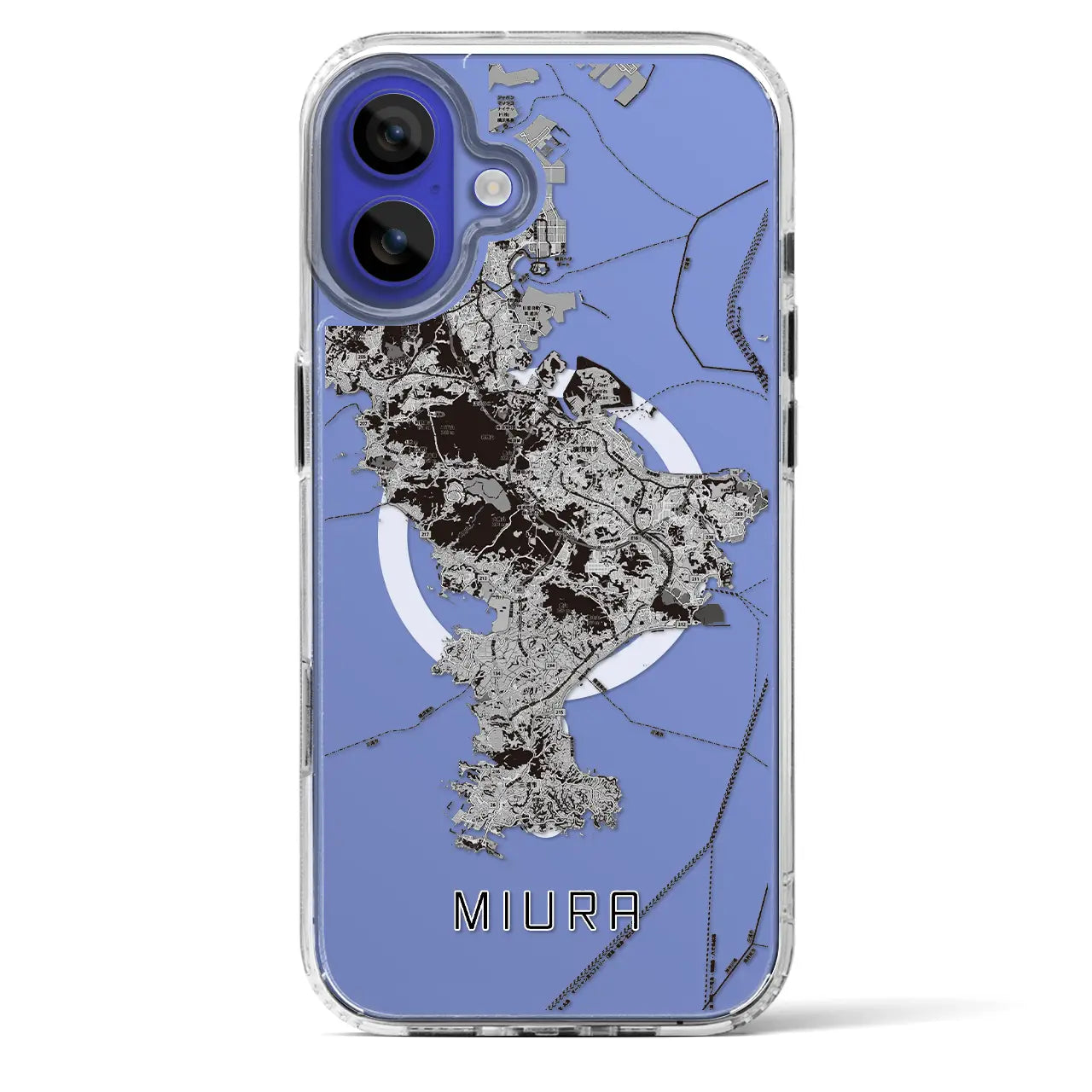 【三浦2(神奈川県)】地図柄iPhoneケース(MagSafeタイプ)