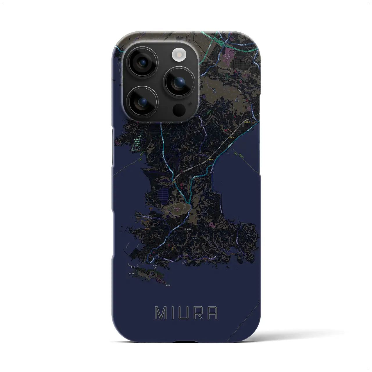 【三浦(神奈川県)】地図柄iPhoneケース(バックカバータイプ)