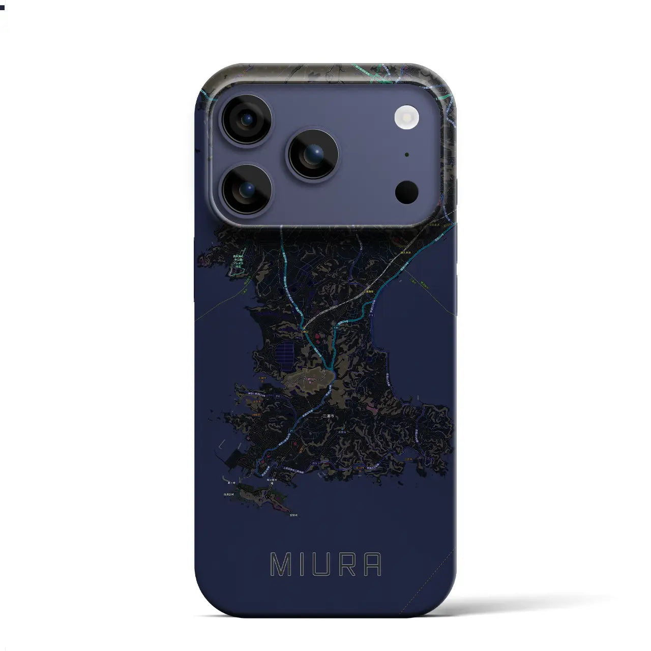 【三浦(神奈川県)】地図柄iPhoneケース(バックカバータイプ)