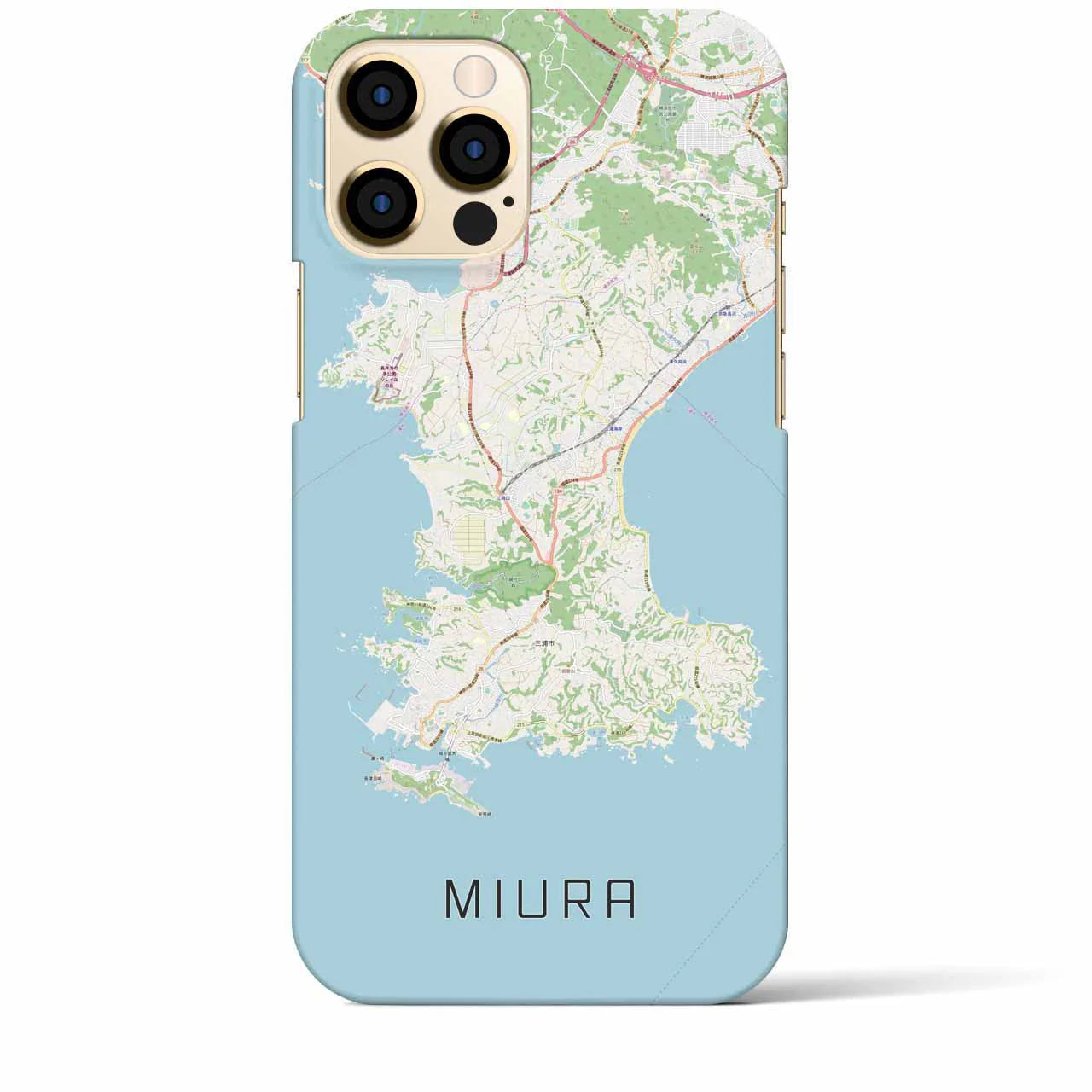 【三浦(神奈川県)】地図柄iPhoneケース(バックカバータイプ)