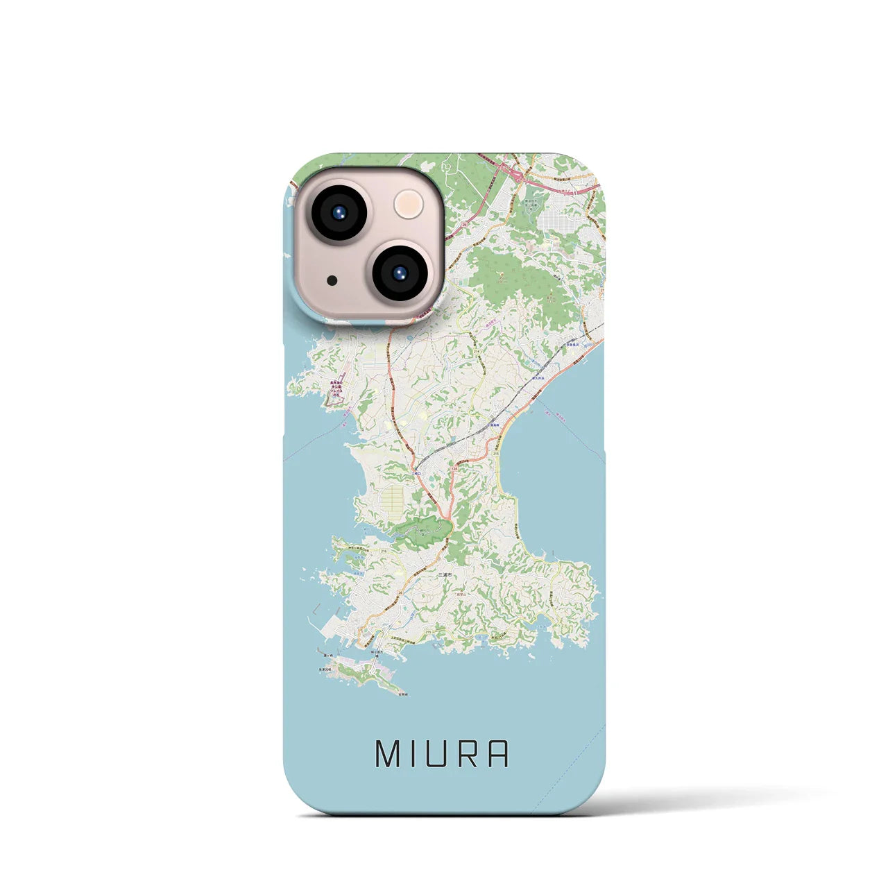 【三浦(神奈川県)】地図柄iPhoneケース(バックカバータイプ)