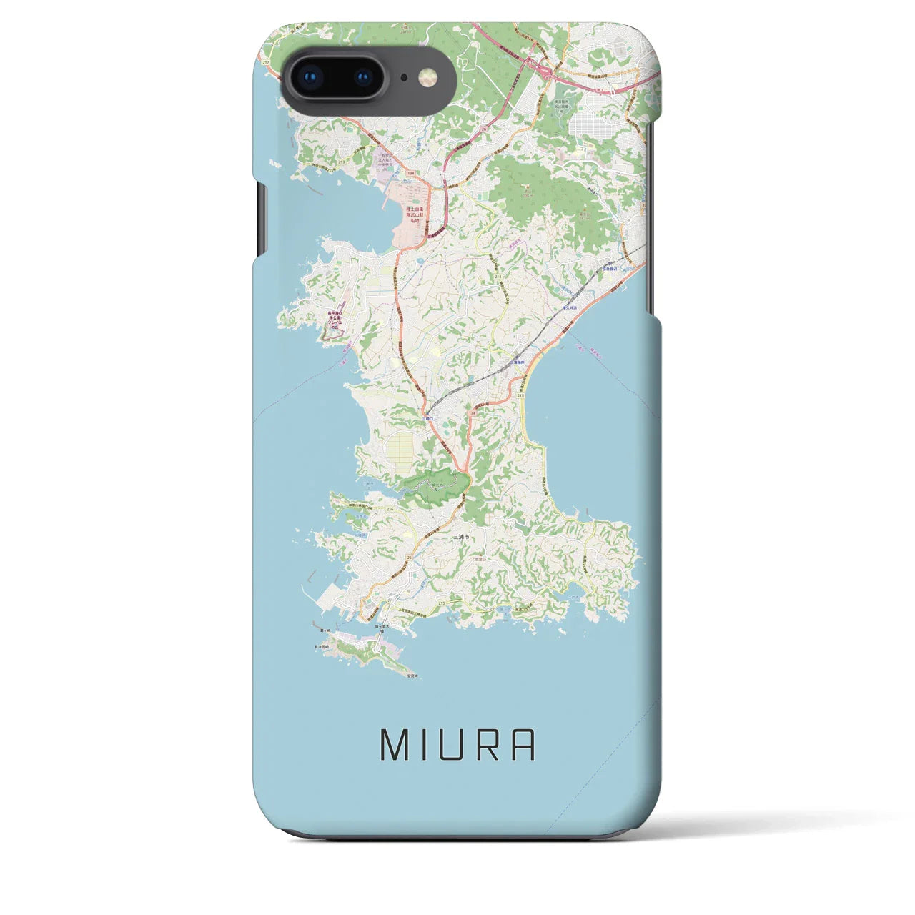 【三浦(神奈川県)】地図柄iPhoneケース(バックカバータイプ)