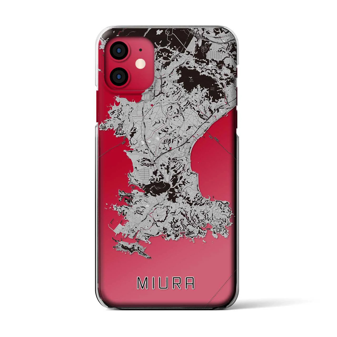 【三浦(神奈川県)】地図柄iPhoneケース(クリアタイプ)