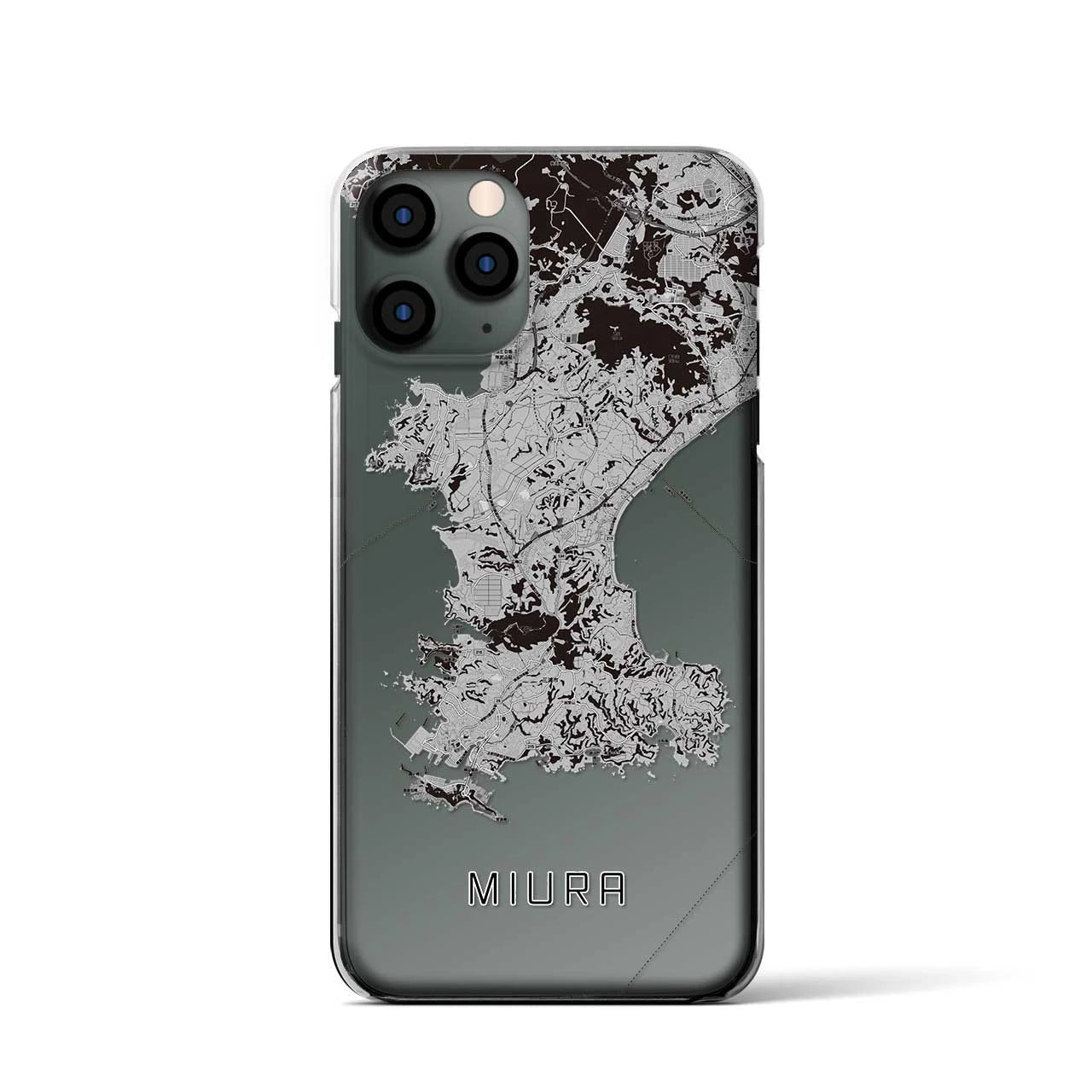 【三浦(神奈川県)】地図柄iPhoneケース(クリアタイプ)