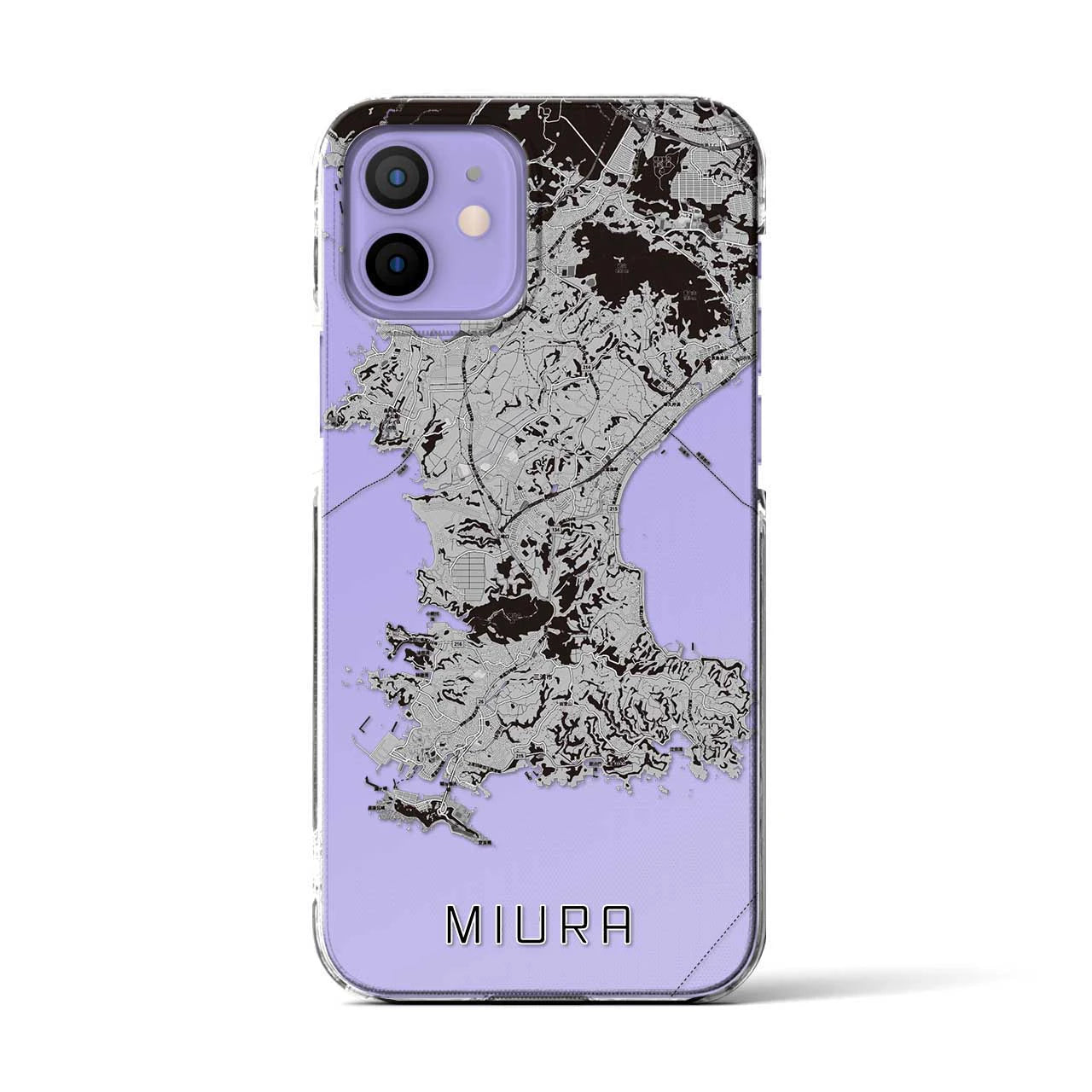 【三浦(神奈川県)】地図柄iPhoneケース(クリアタイプ)