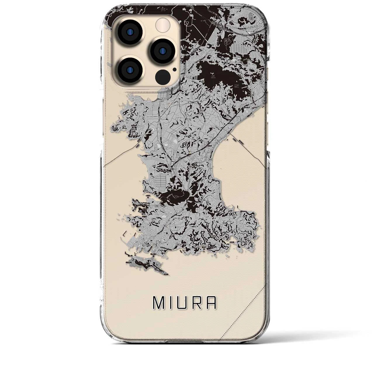 【三浦(神奈川県)】地図柄iPhoneケース(クリアタイプ)