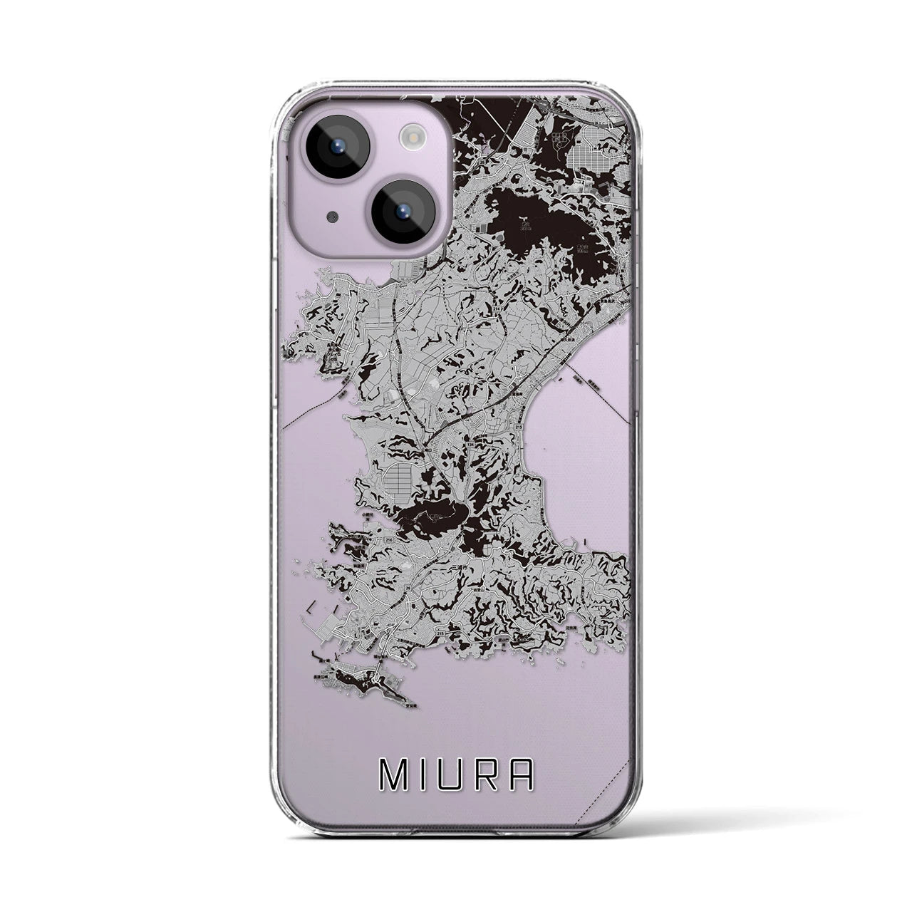 【三浦(神奈川県)】地図柄iPhoneケース(クリアタイプ)