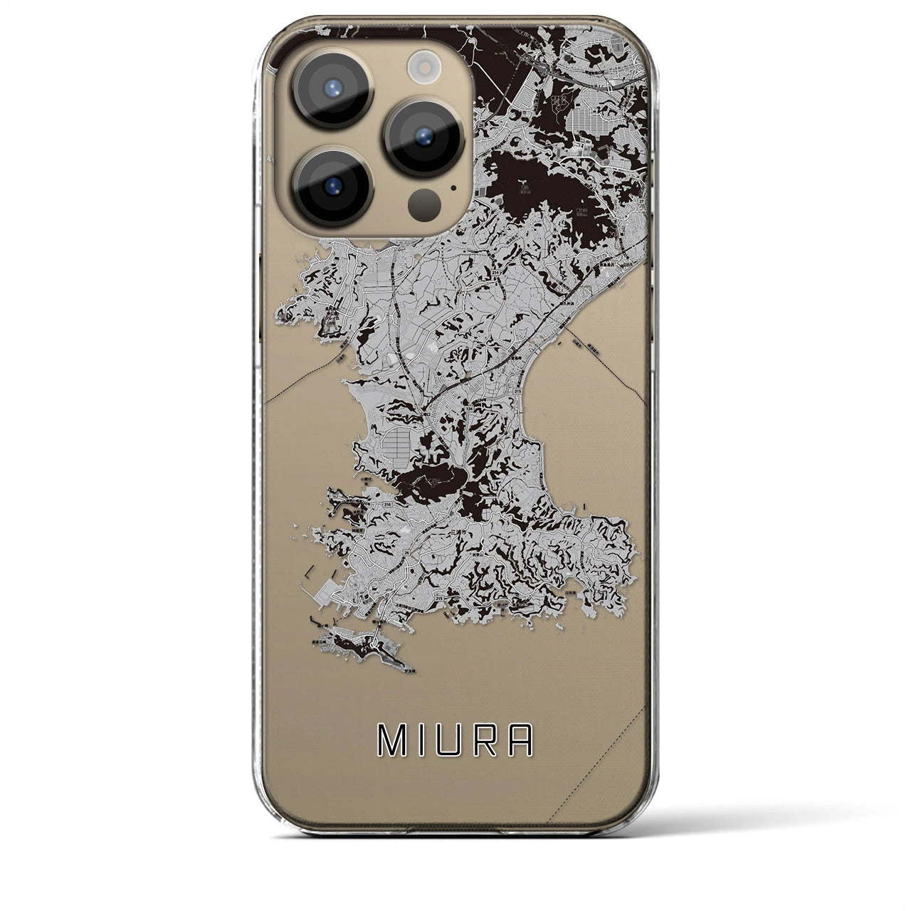 【三浦(神奈川県)】地図柄iPhoneケース(クリアタイプ)