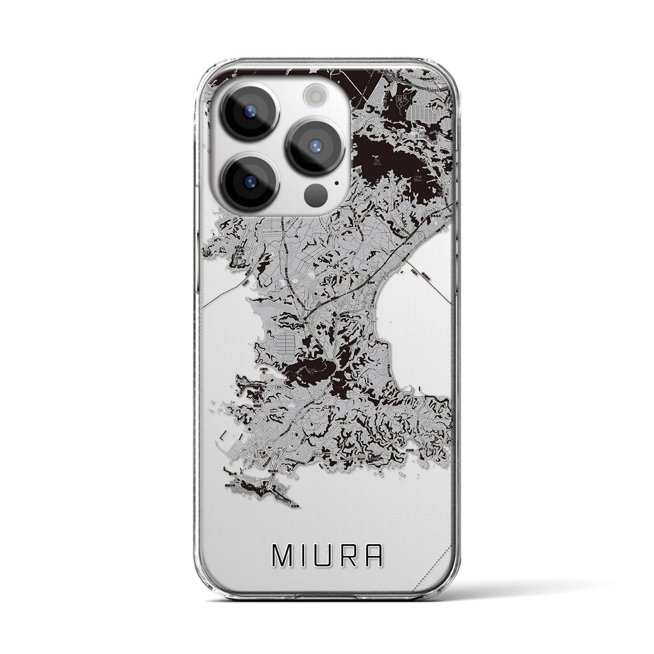 【三浦(神奈川県)】地図柄iPhoneケース(クリアタイプ)